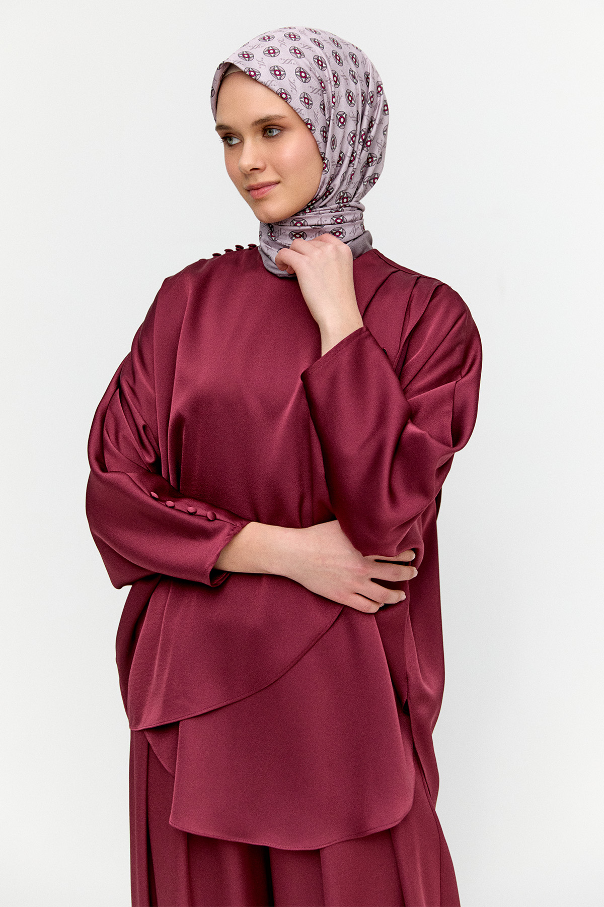 İkili Saten Takım, Tesettür Giyim