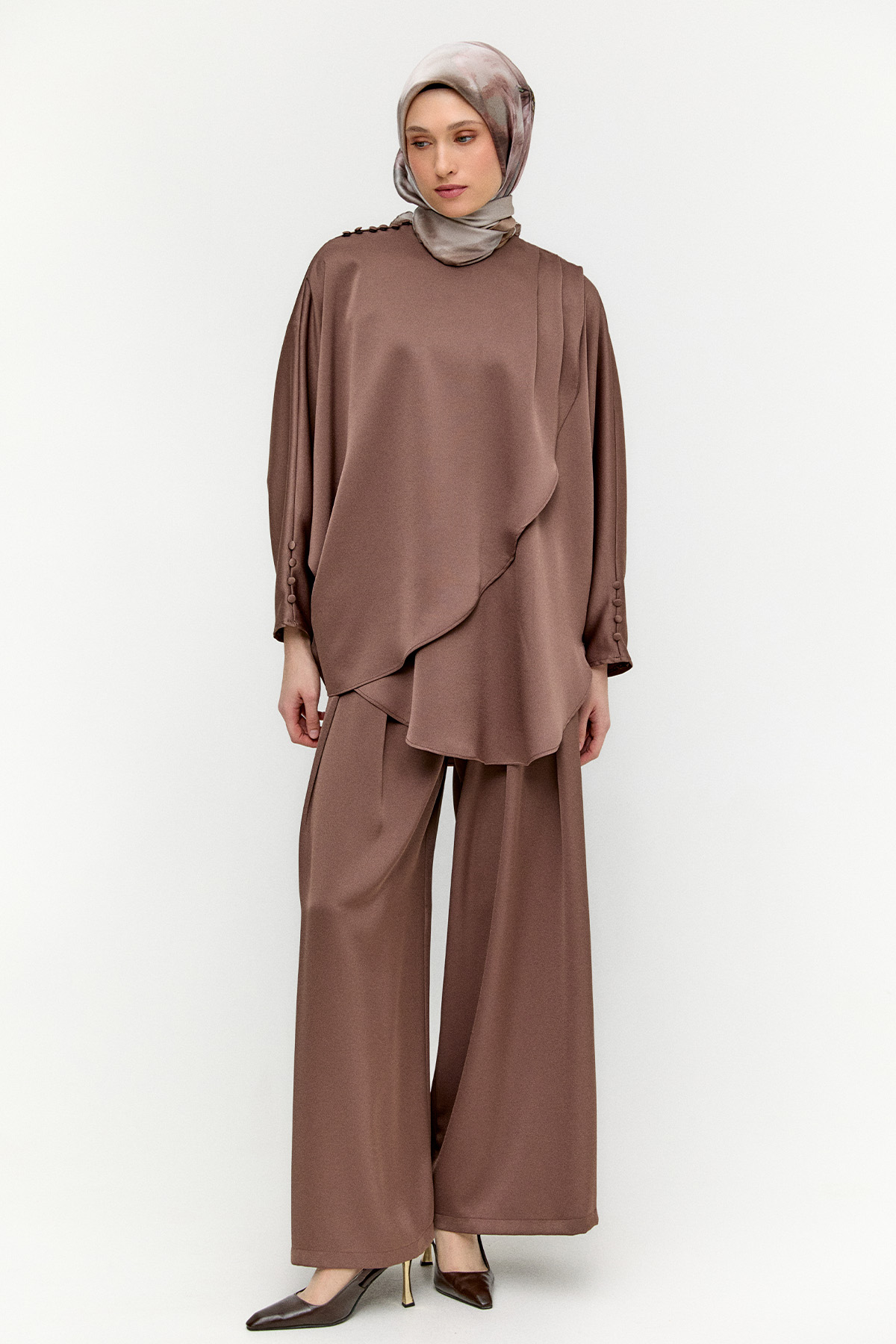 İkili Saten Takım, Tesettür Giyim