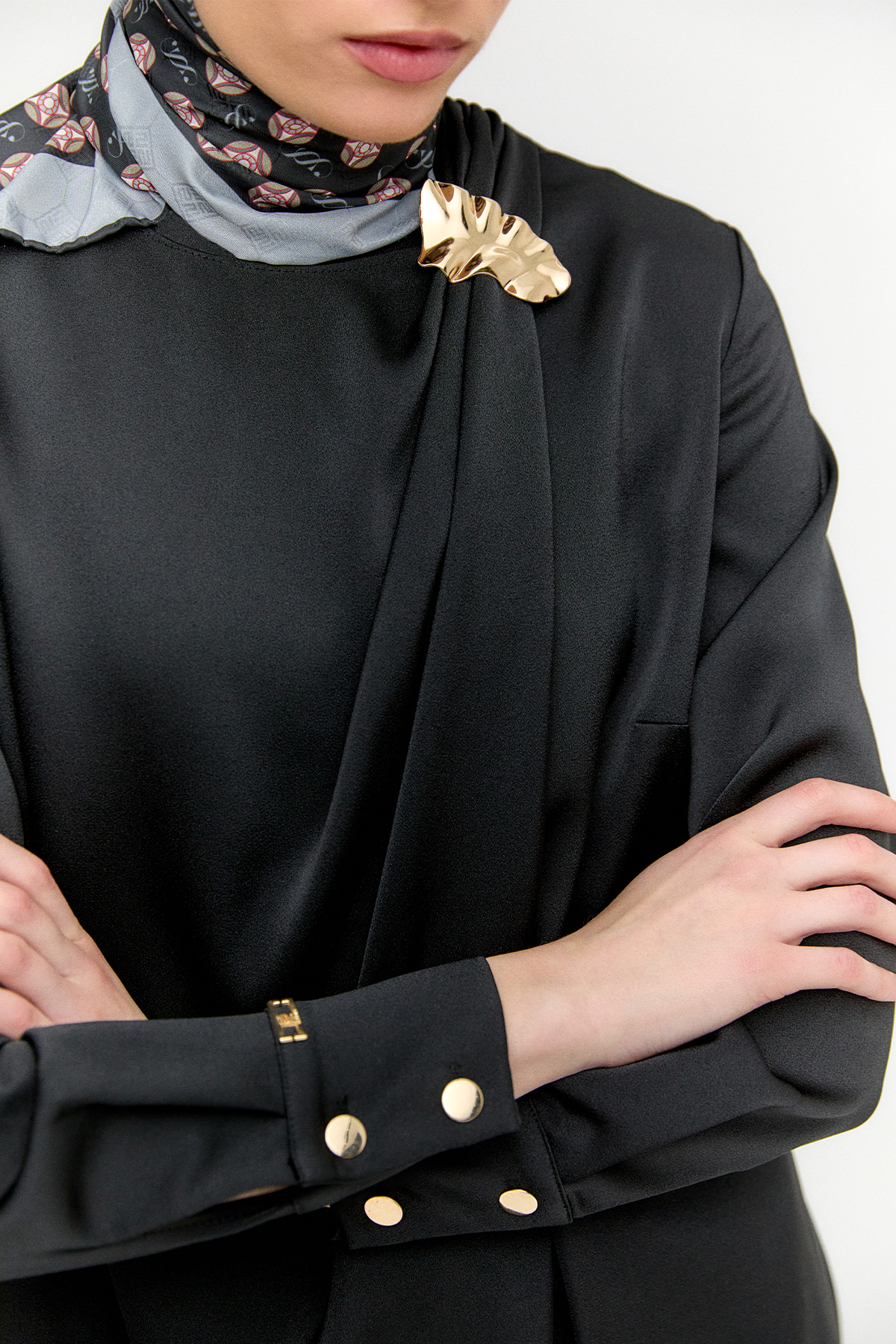 Asimetrik Saten İkili Takım, Tesettür Giyim