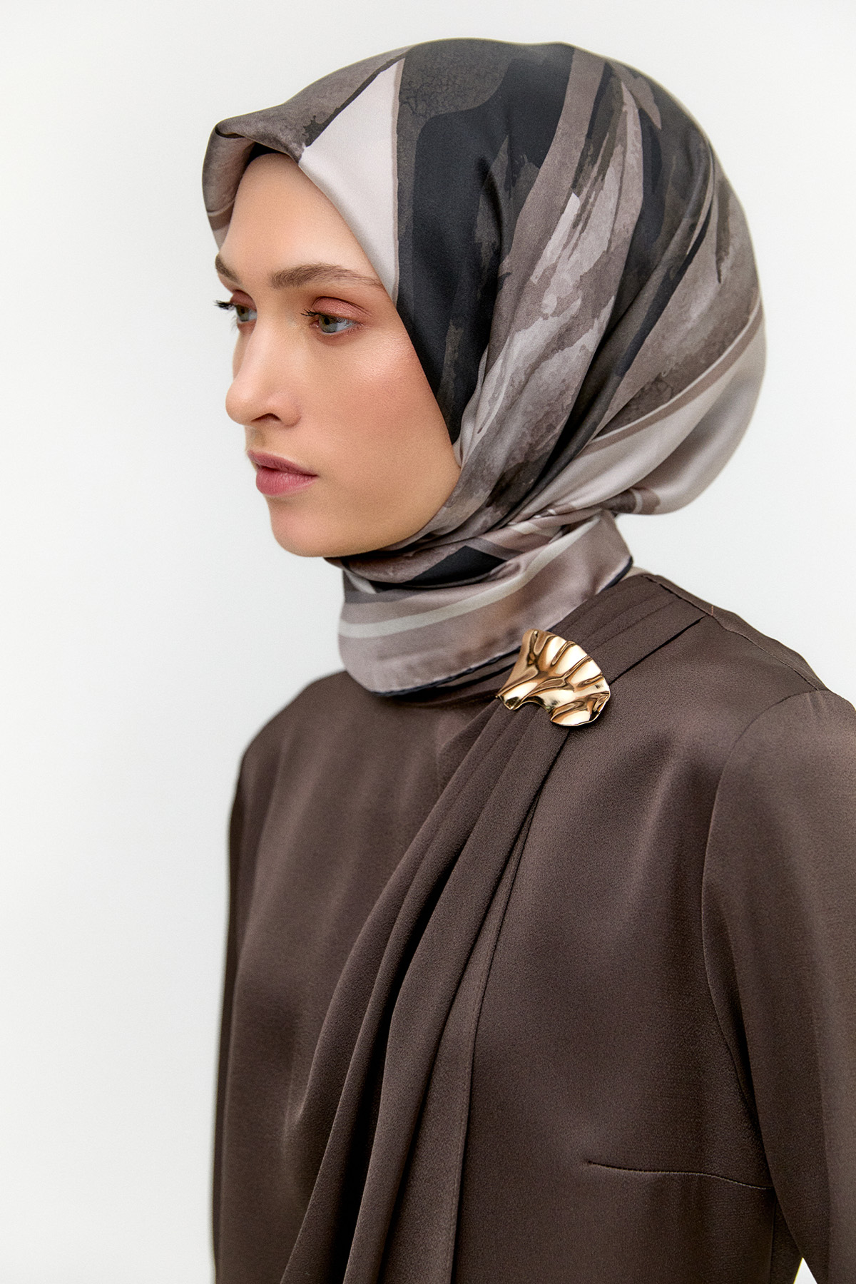 Asimetrik Saten İkili Takım, Tesettür Giyim