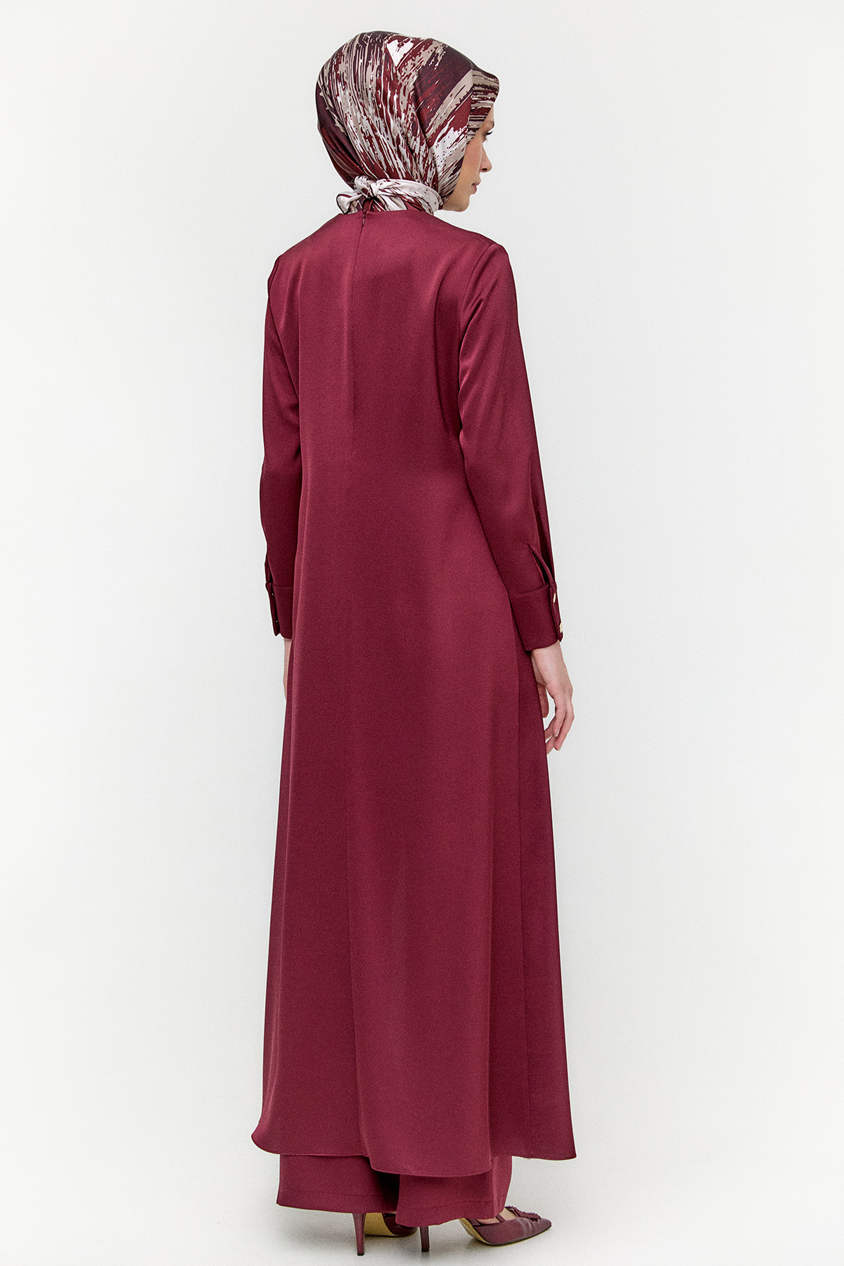 Asimetrik Saten İkili Takım, Tesettür Giyim