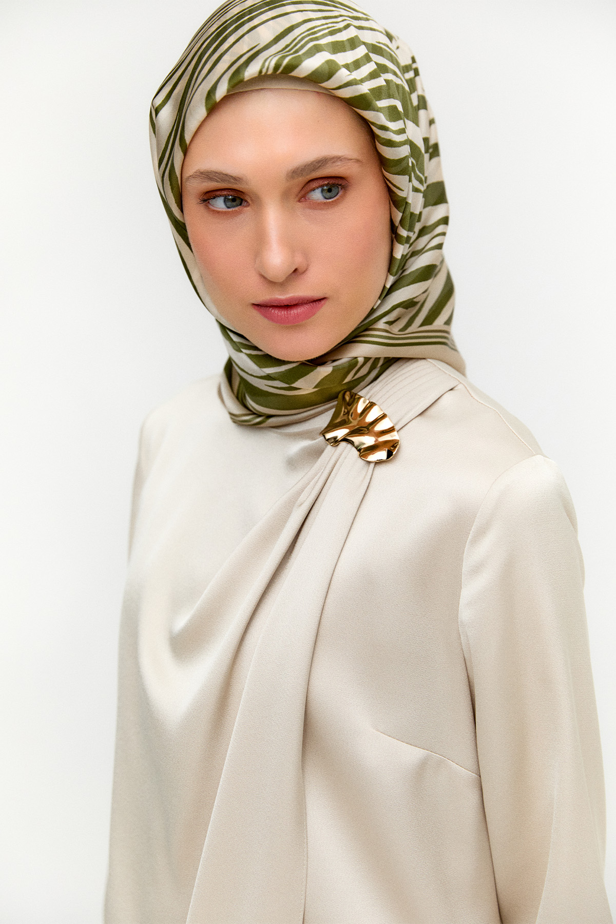 Asimetrik Saten İkili Takım, Tesettür Giyim