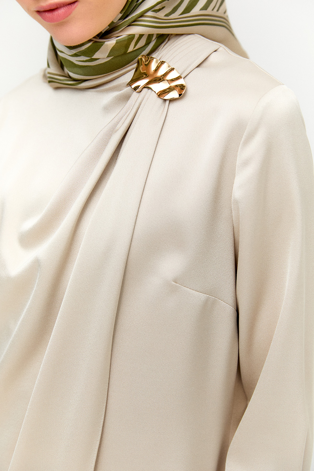 Asimetrik Saten İkili Takım, Tesettür Giyim