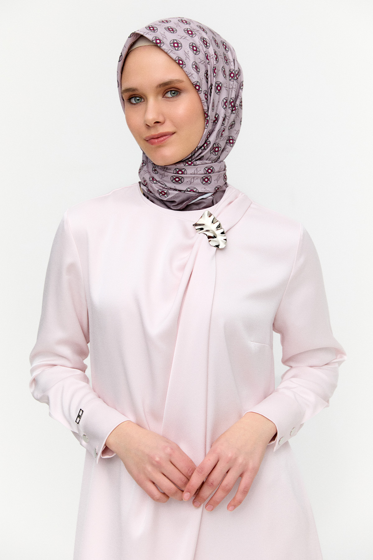 Asimetrik Saten İkili Takım, Tesettür Giyim