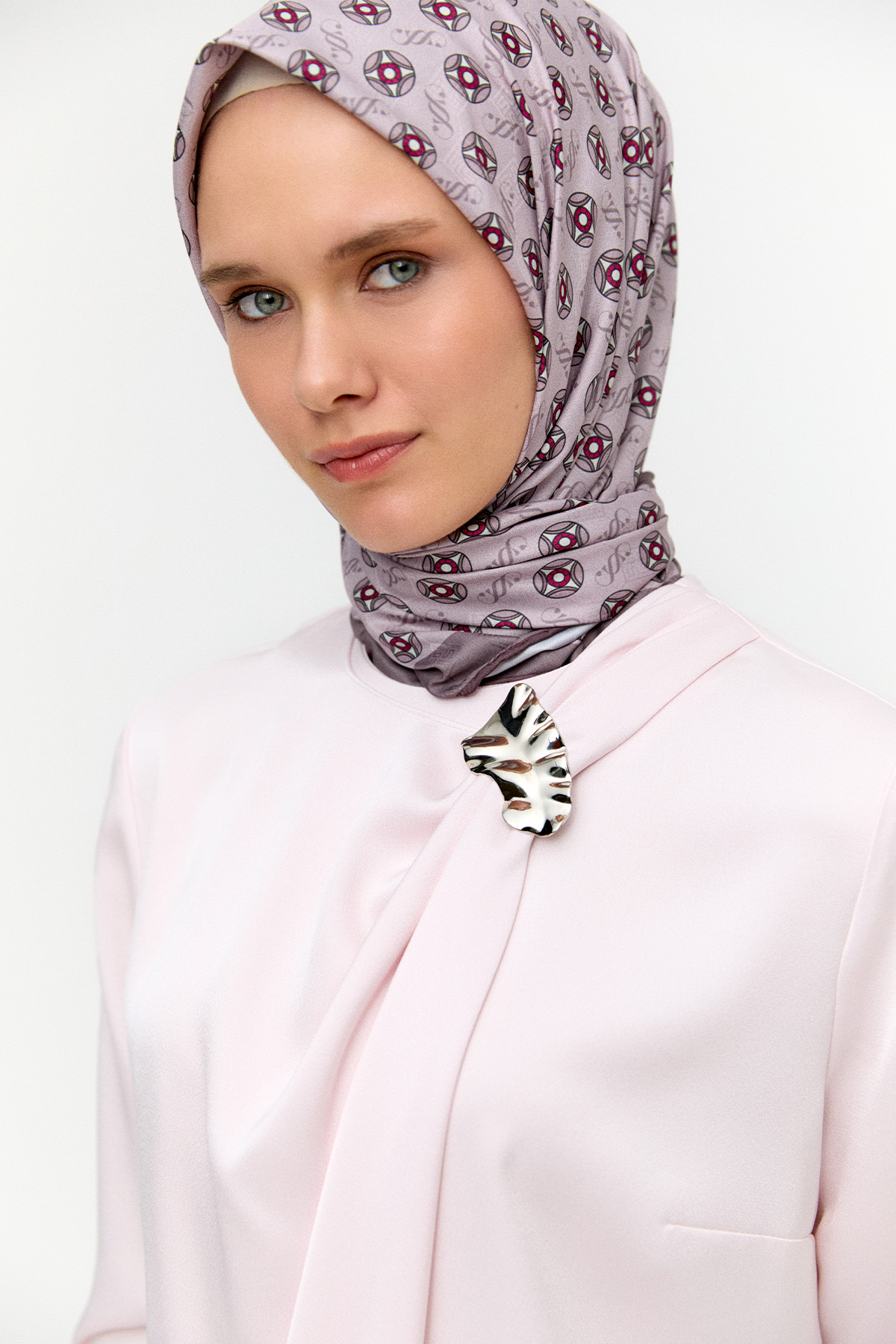 Asimetrik Saten İkili Takım, Tesettür Giyim