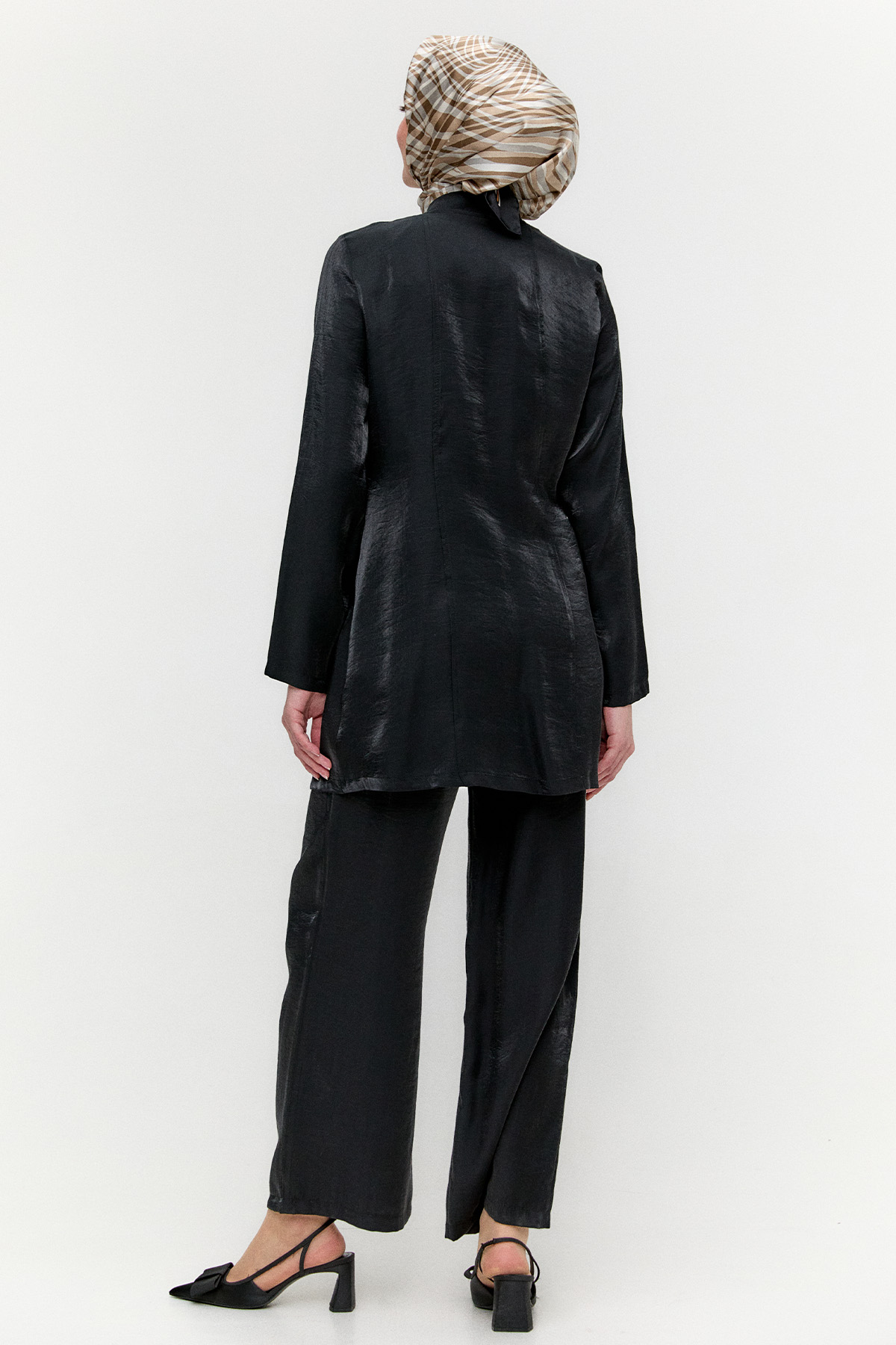 Hakim Yakalı Jakarlı İkili Takım, Tesettür Giyim