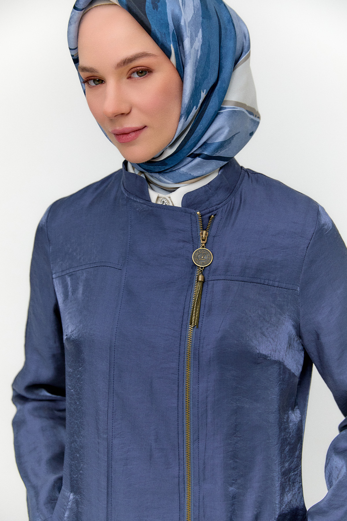 Hakim Yakalı Jakarlı İkili Takım, Tesettür Giyim