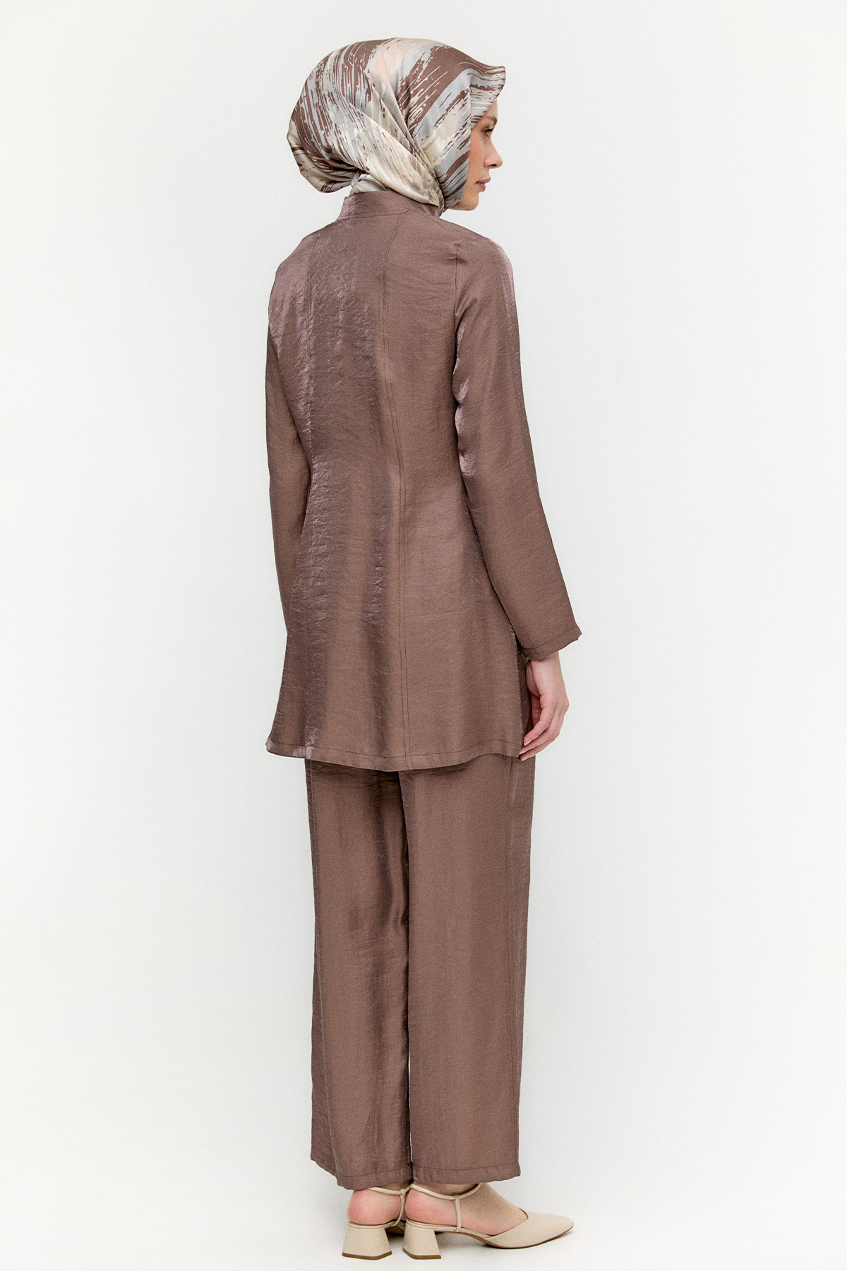 Hakim Yakalı Jakarlı İkili Takım, Tesettür Giyim