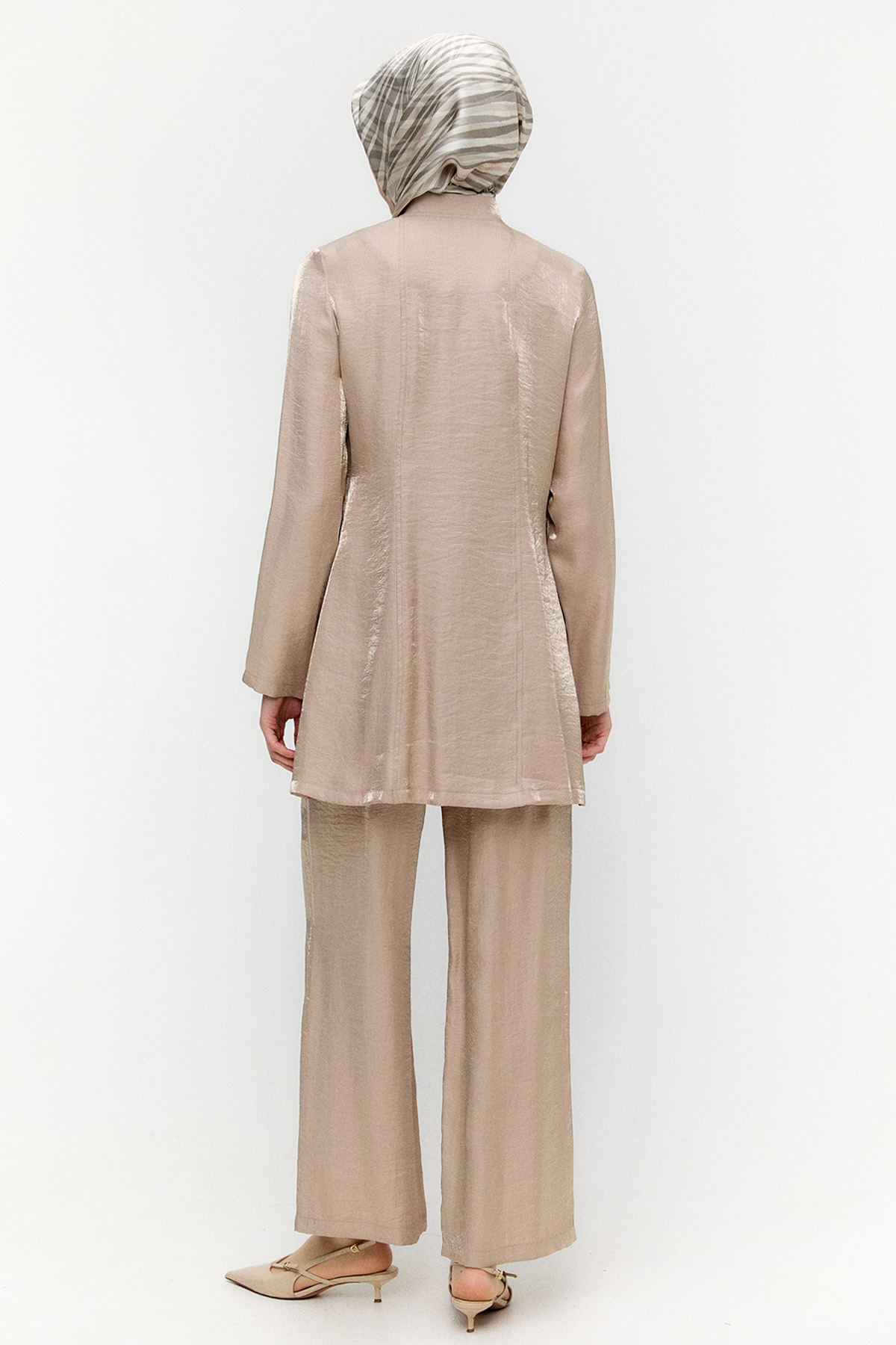 Hakim Yakalı Jakarlı İkili Takım, Tesettür Giyim