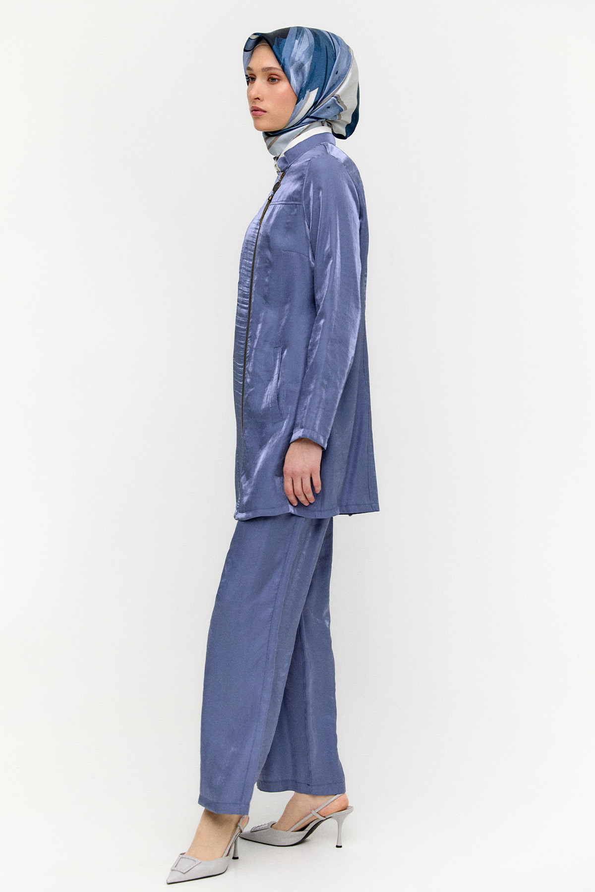 Hakim Yakalı Jakarlı İkili Takım, Tesettür Giyim