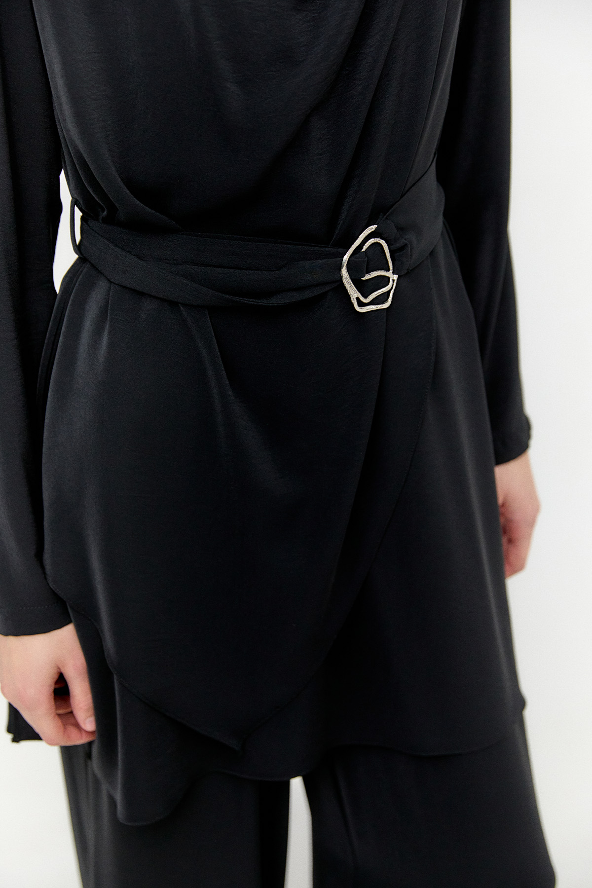 Drapeli Kemerli İkili Takım, Tesettür Giyim