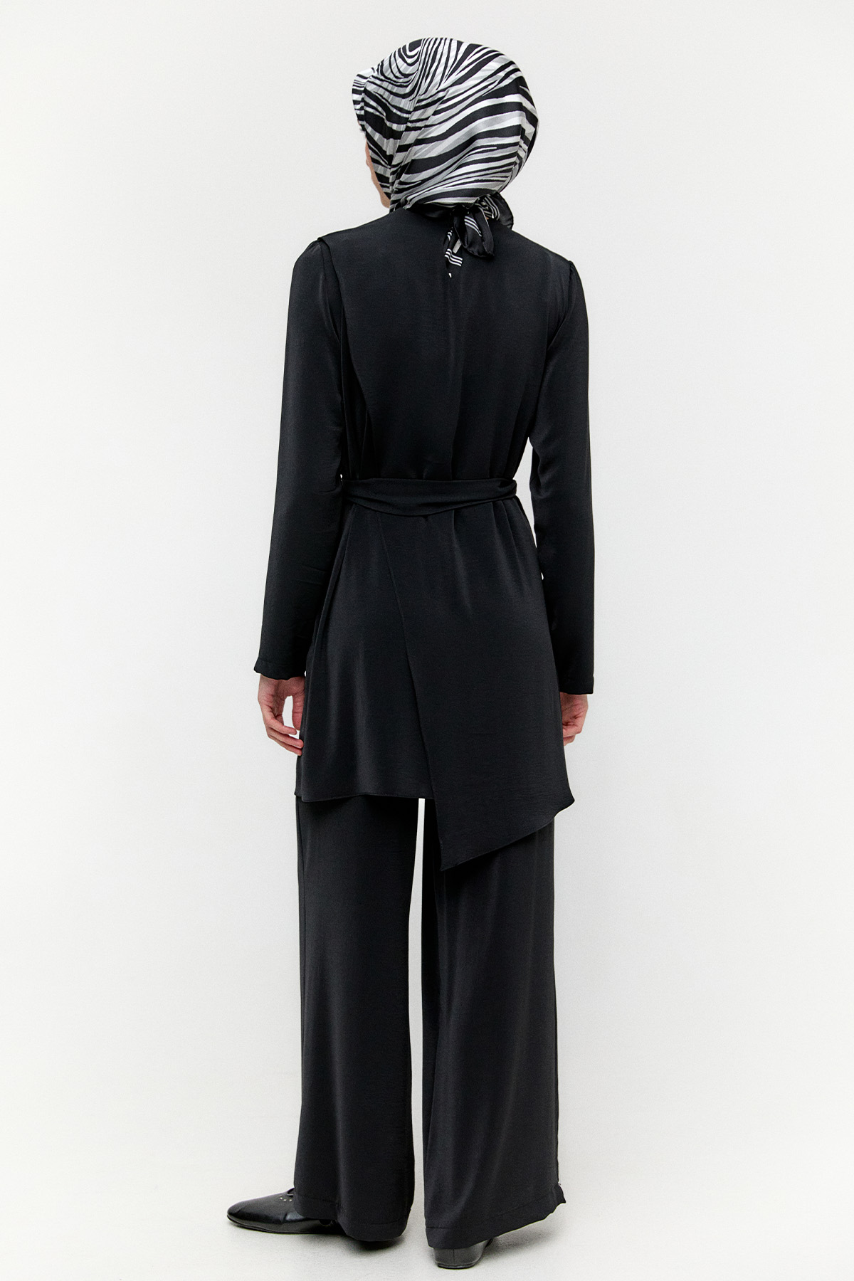 Drapeli Kemerli İkili Takım, Tesettür Giyim