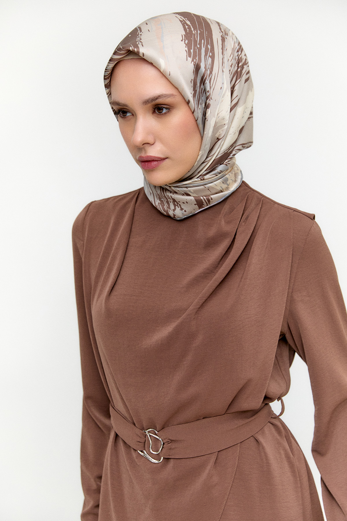 Drapeli Kemerli İkili Takım, Tesettür Giyim