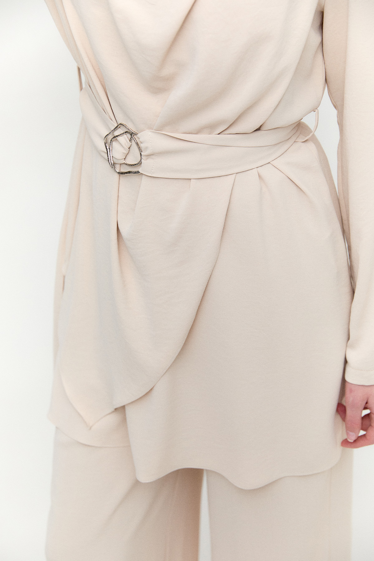 Drapeli Kemerli İkili Takım, Tesettür Giyim