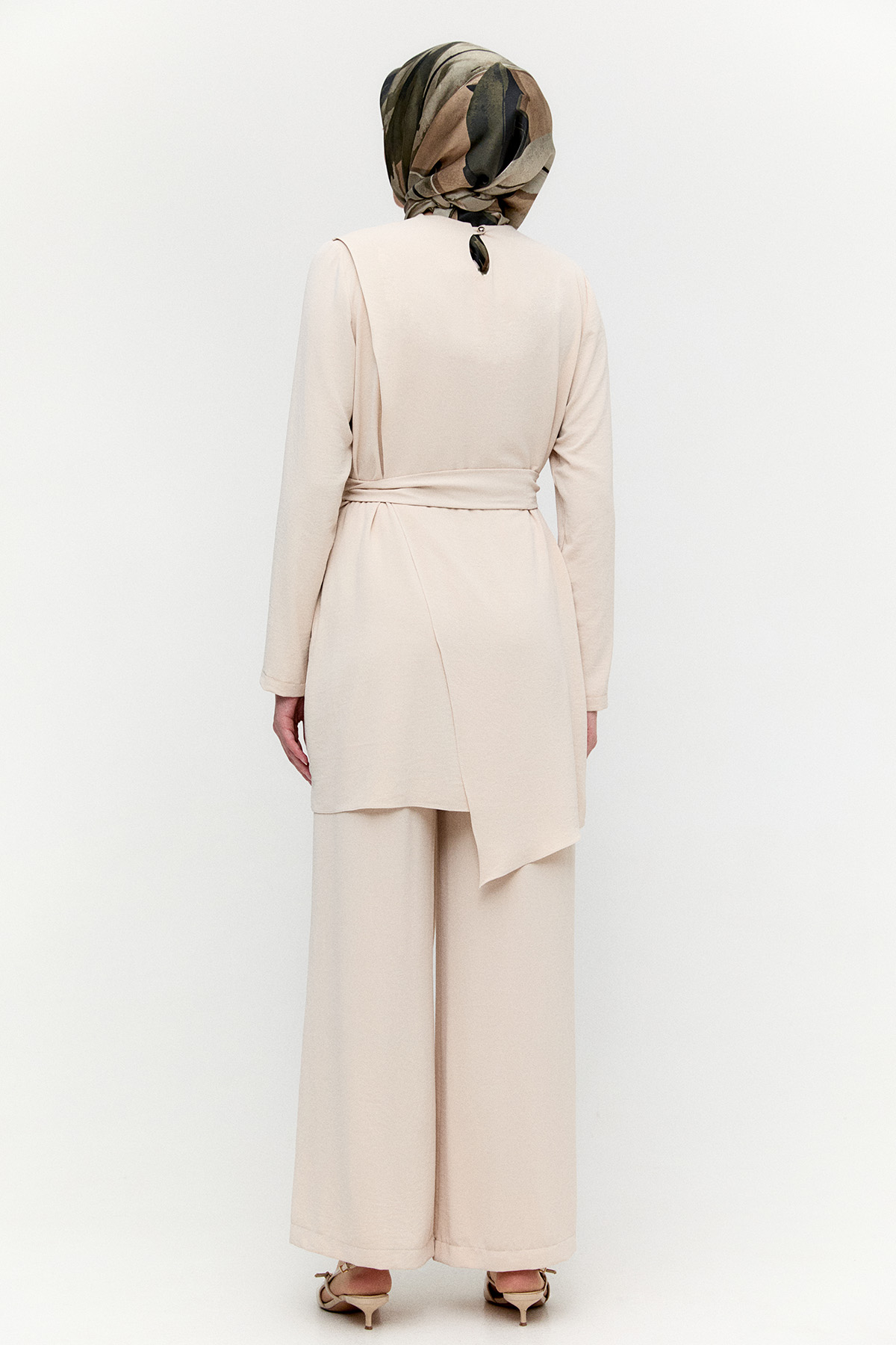 Drapeli Kemerli İkili Takım, Tesettür Giyim