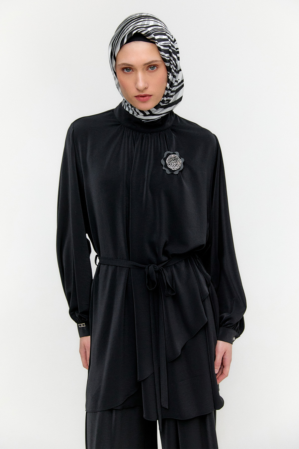 Kuşaklı Oversize İkili Takım, Tesettür Giyim