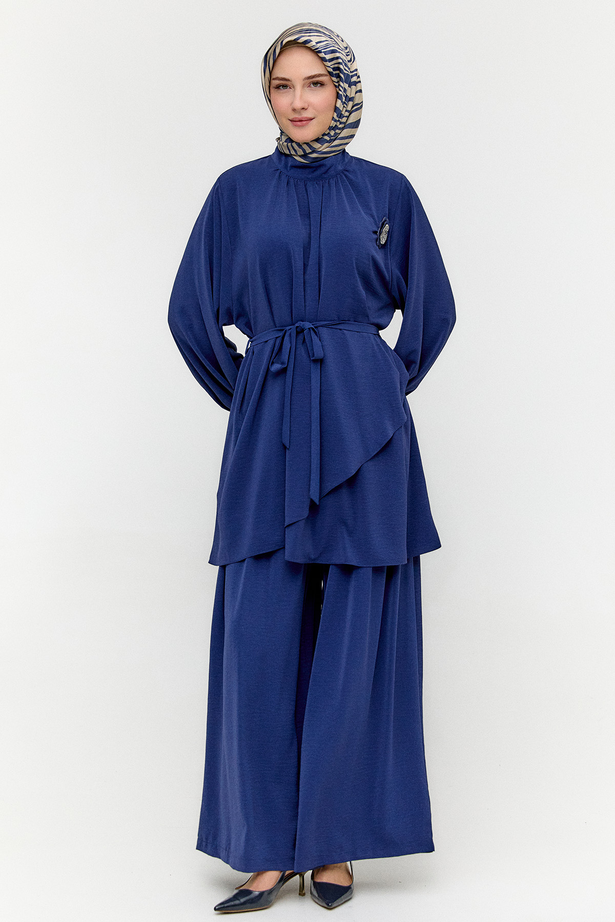 Kuşaklı Oversize İkili Takım, Tesettür Giyim