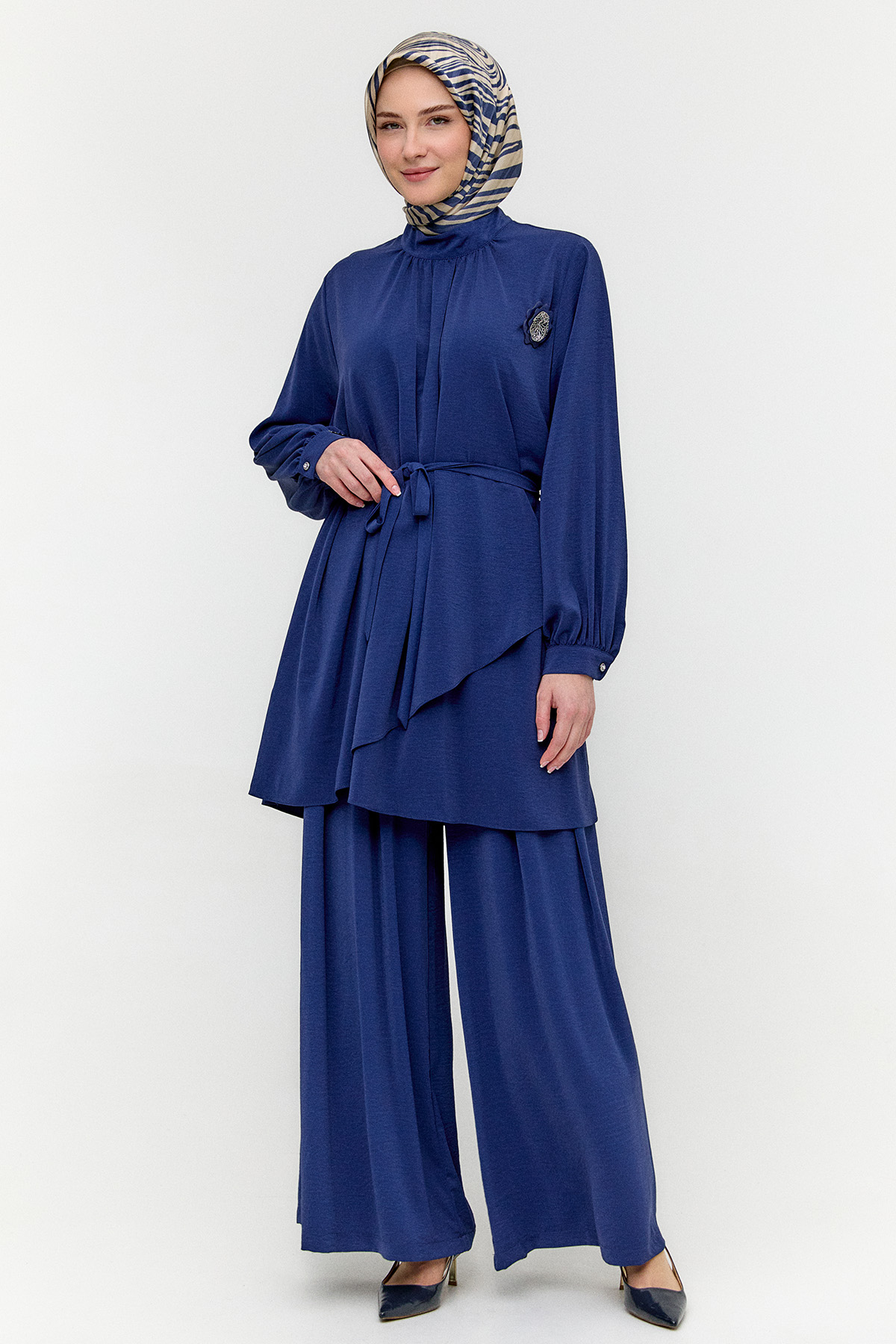 Kuşaklı Oversize İkili Takım, Tesettür Giyim