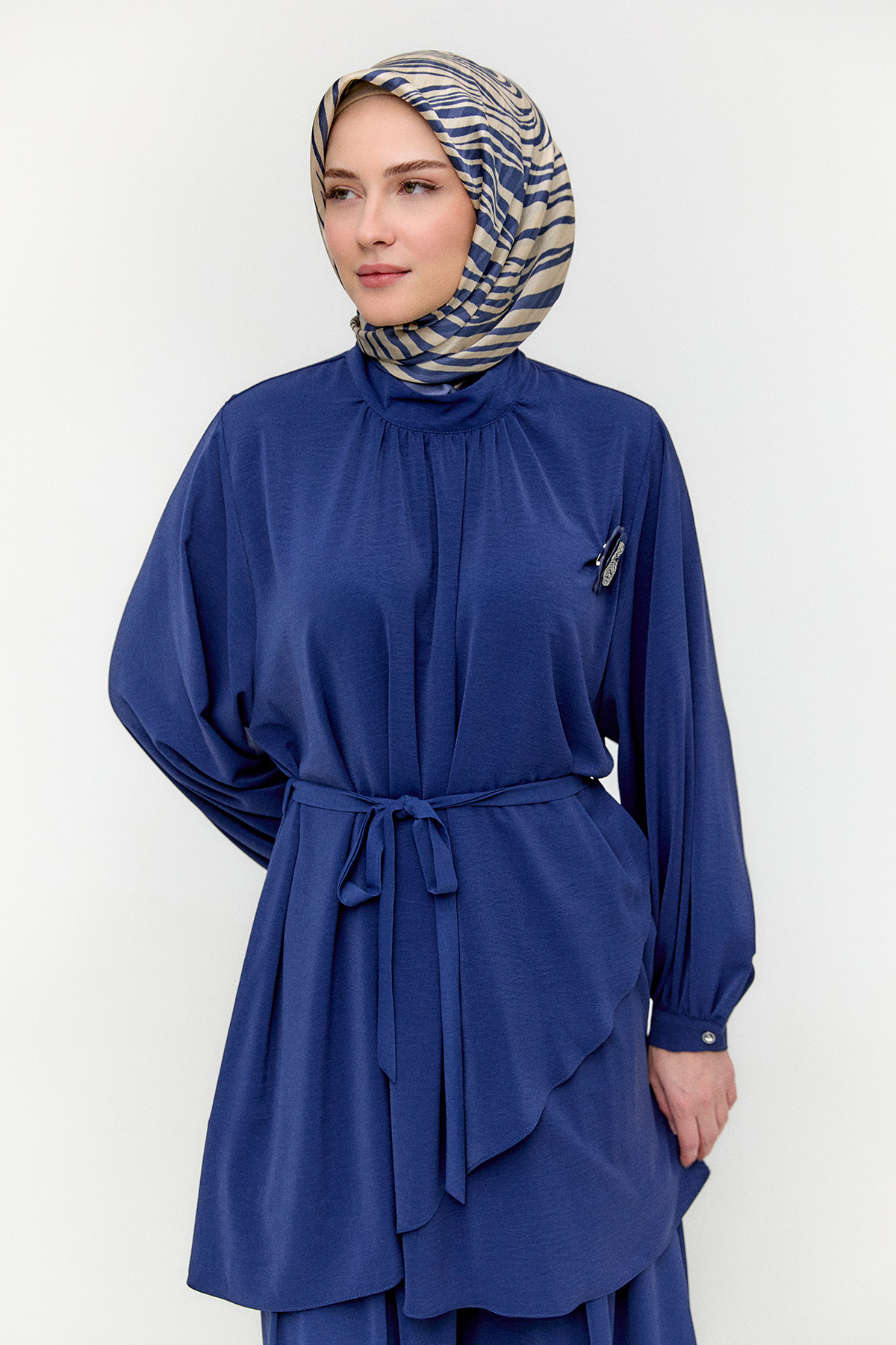 Kuşaklı Oversize İkili Takım, Tesettür Giyim