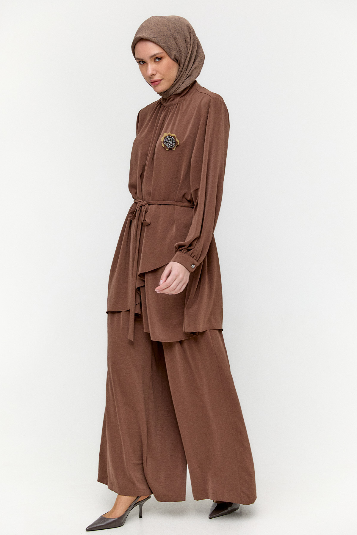 Kuşaklı Oversize İkili Takım, Tesettür Giyim