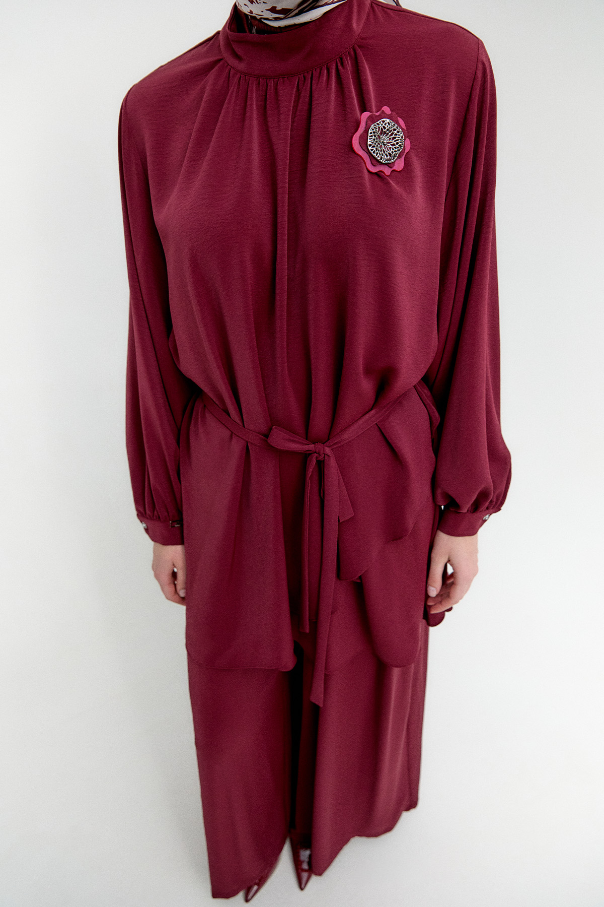 Kuşaklı Oversize İkili Takım, Tesettür Giyim