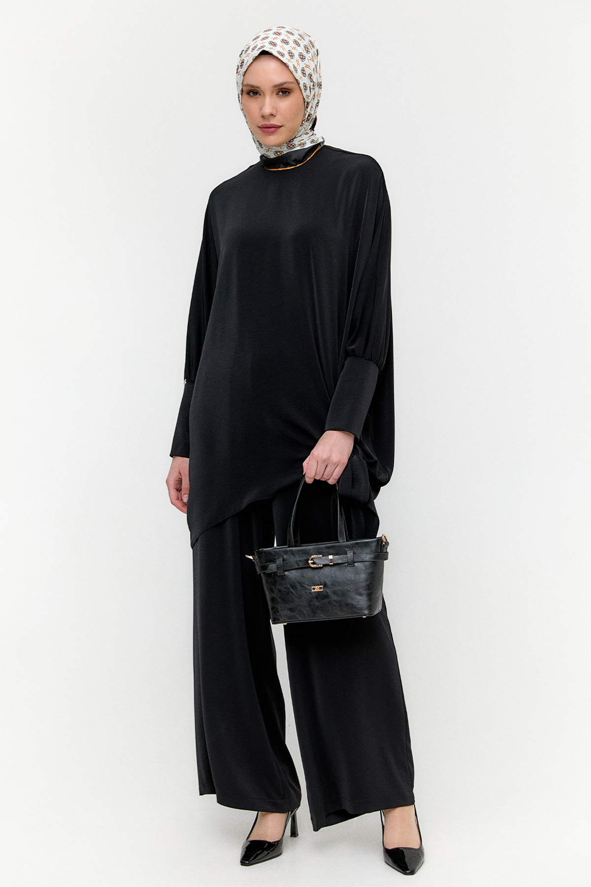 Bağlama Detaylı İkili Takım, Tesettür Giyim