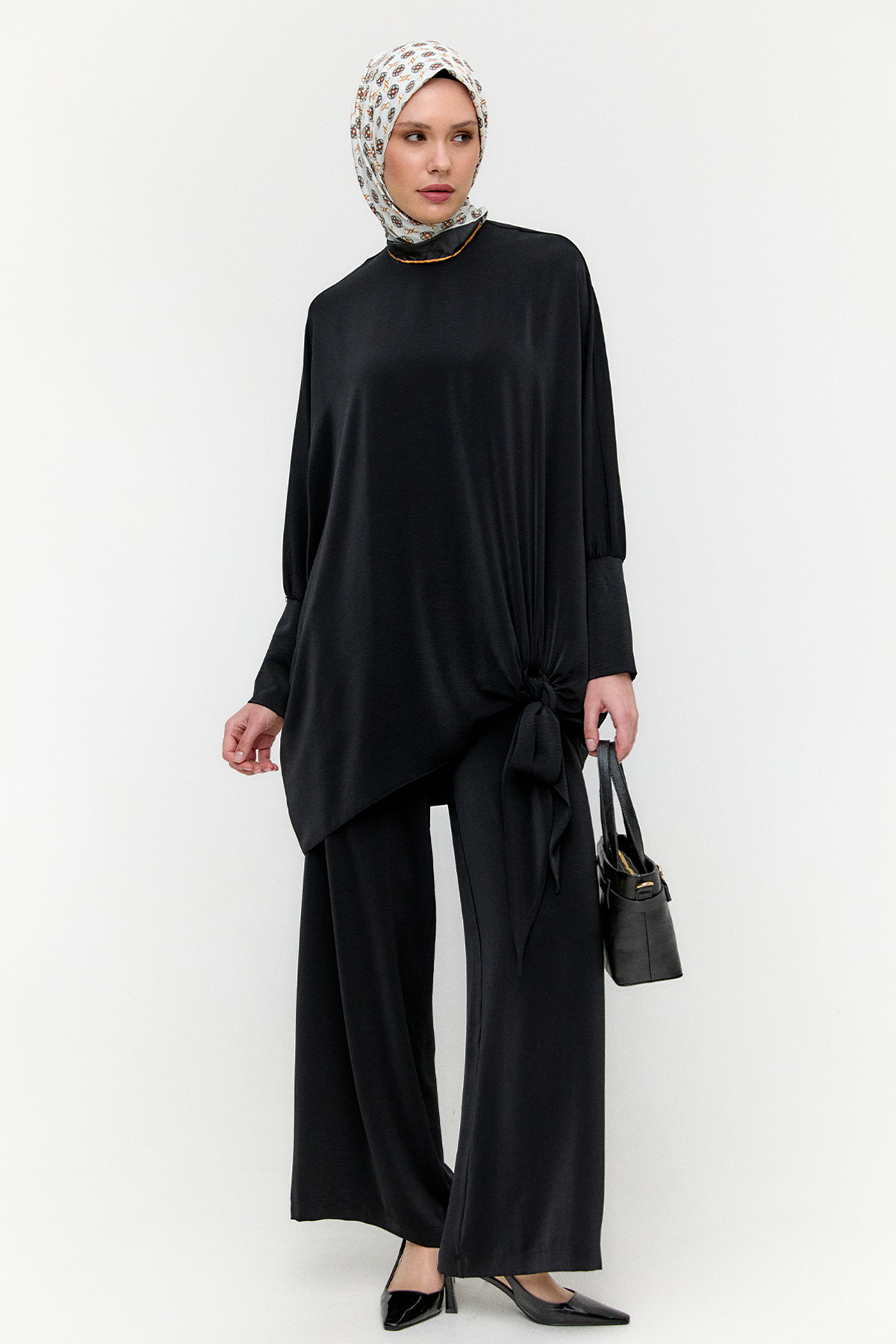 Bağlama Detaylı İkili Takım, Tesettür Giyim