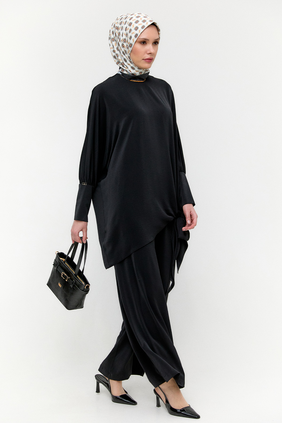 Bağlama Detaylı İkili Takım, Tesettür Giyim