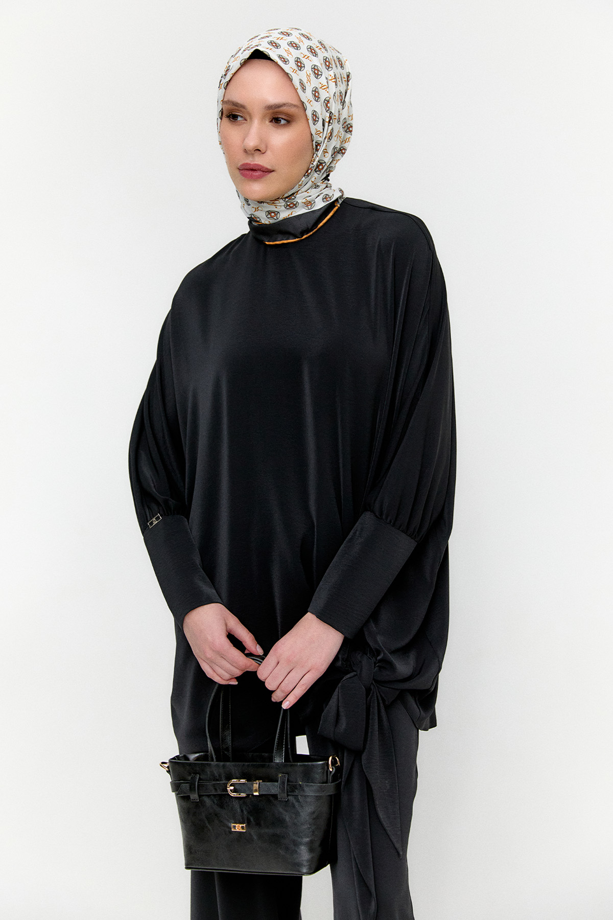 Bağlama Detaylı İkili Takım, Tesettür Giyim