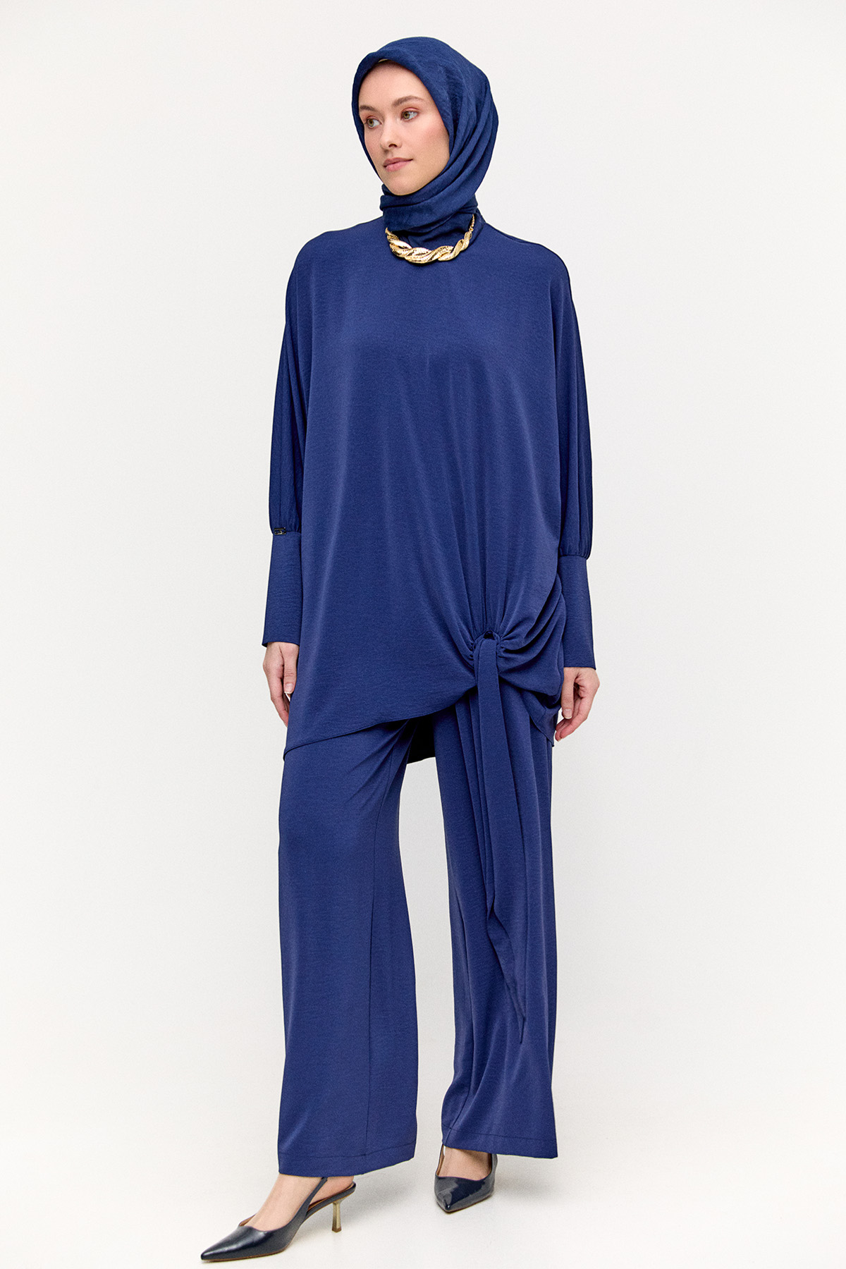 Bağlama Detaylı İkili Takım, Tesettür Giyim