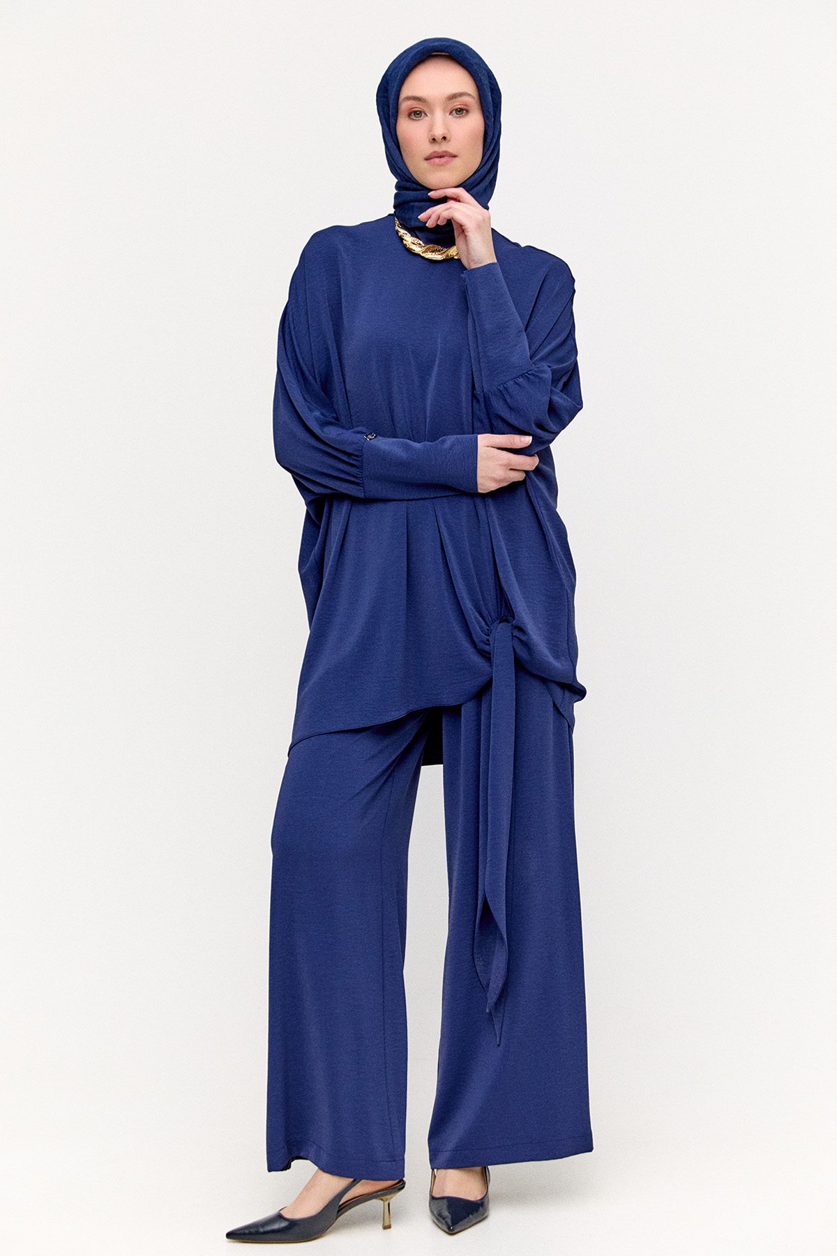 Bağlama Detaylı İkili Takım, Tesettür Giyim