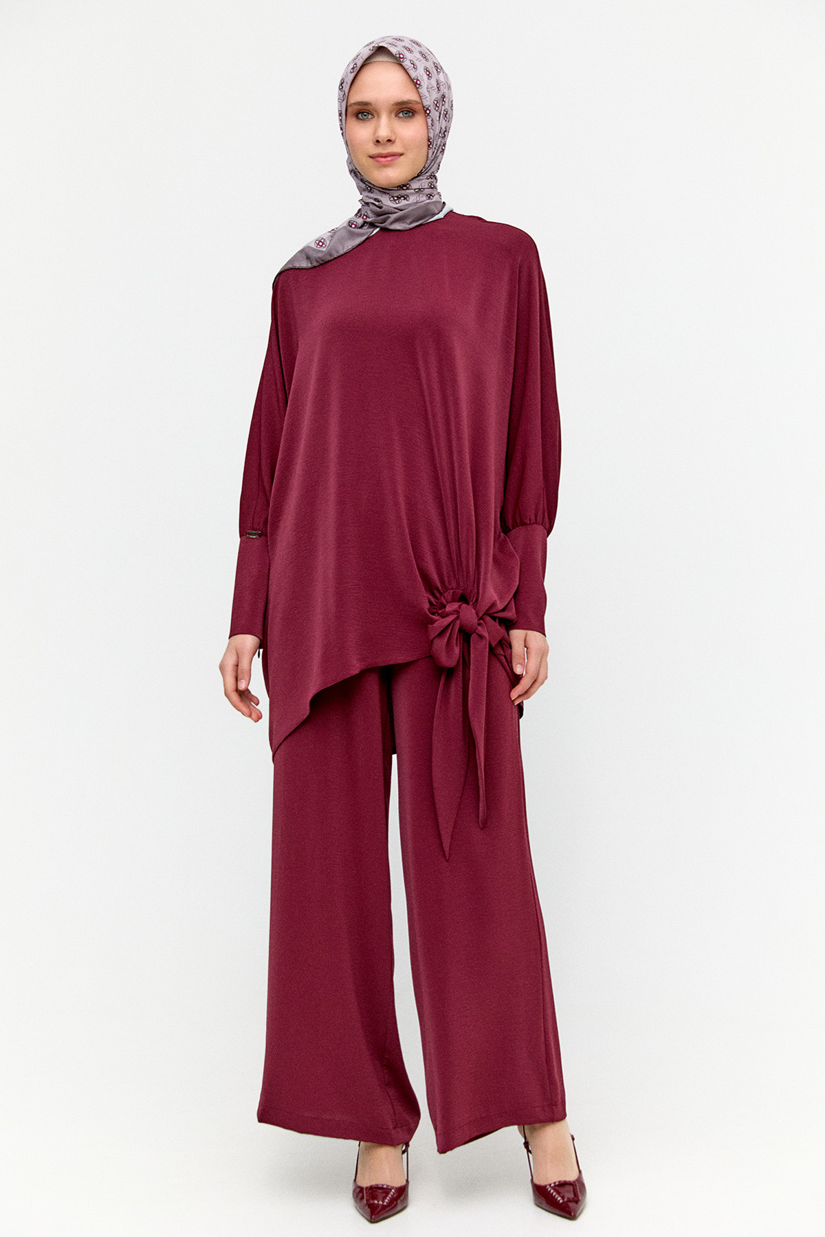 Bağlama Detaylı İkili Takım, Tesettür Giyim