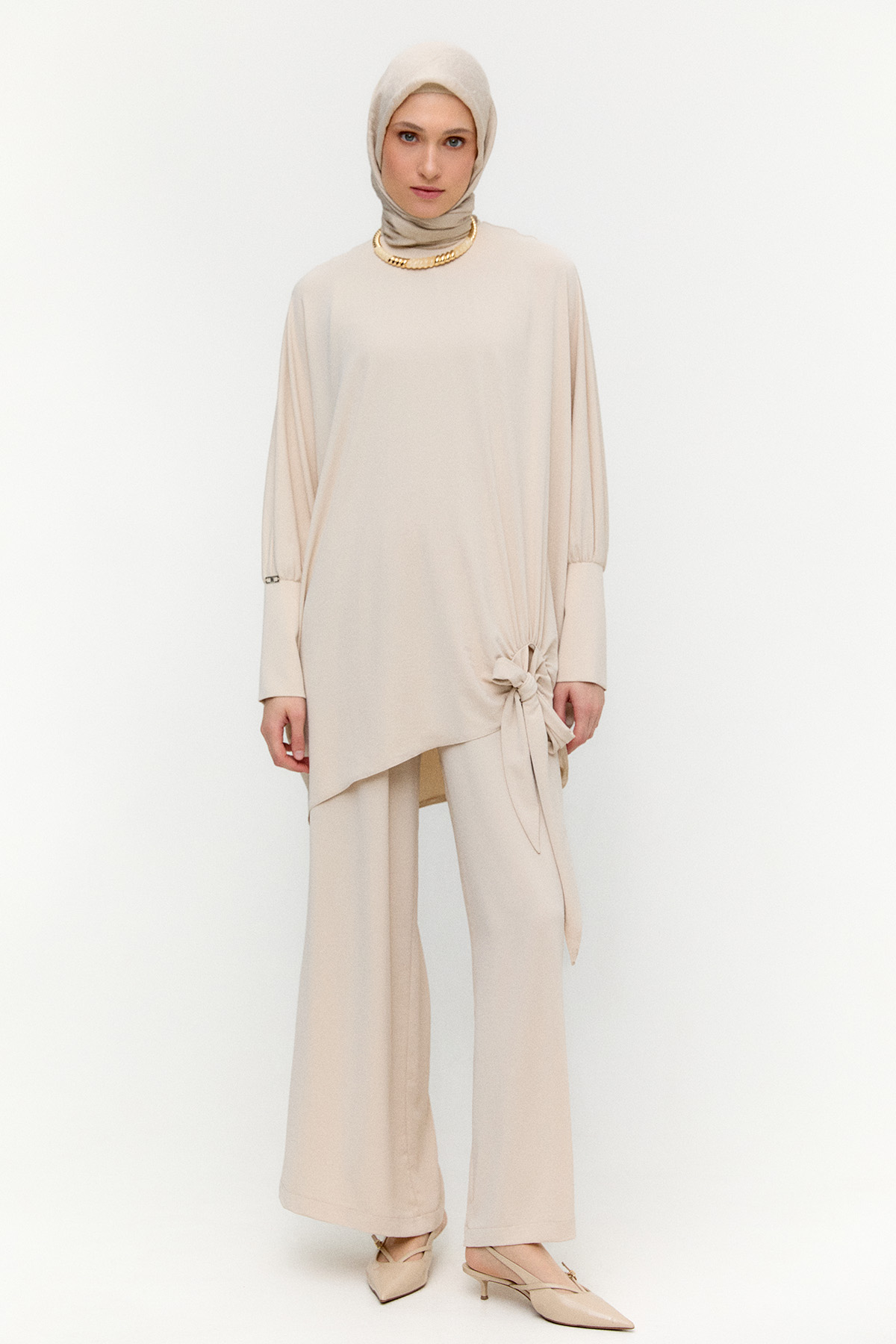 Bağlama Detaylı İkili Takım, Tesettür Giyim