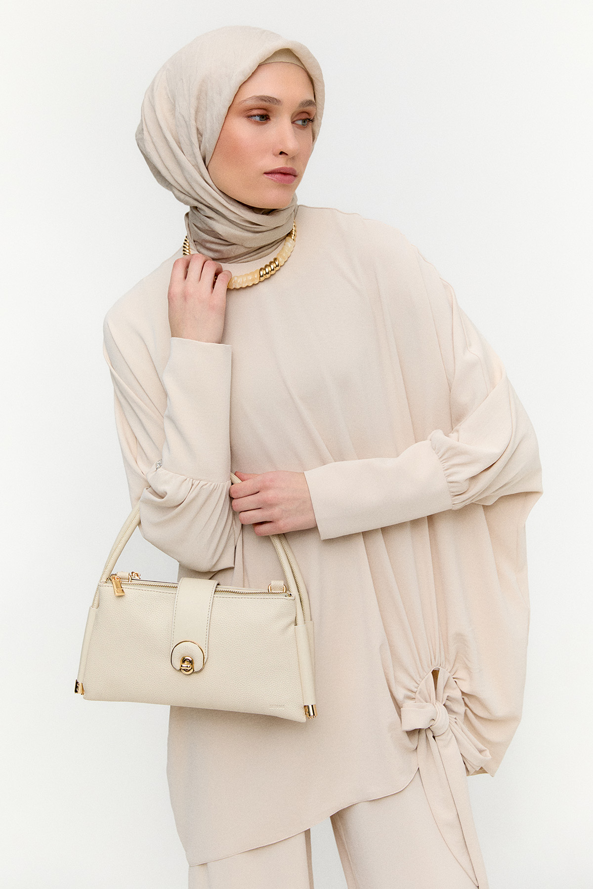 Bağlama Detaylı İkili Takım, Tesettür Giyim