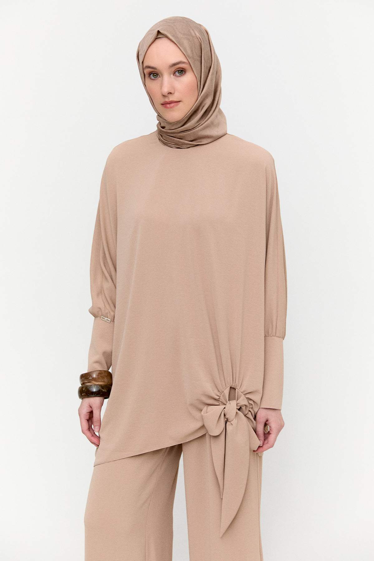 Bağlama Detaylı İkili Takım, Tesettür Giyim