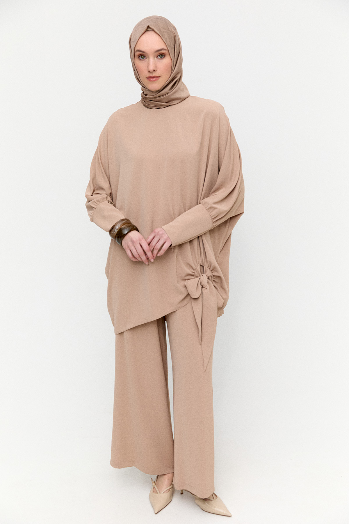 Bağlama Detaylı İkili Takım, Tesettür Giyim