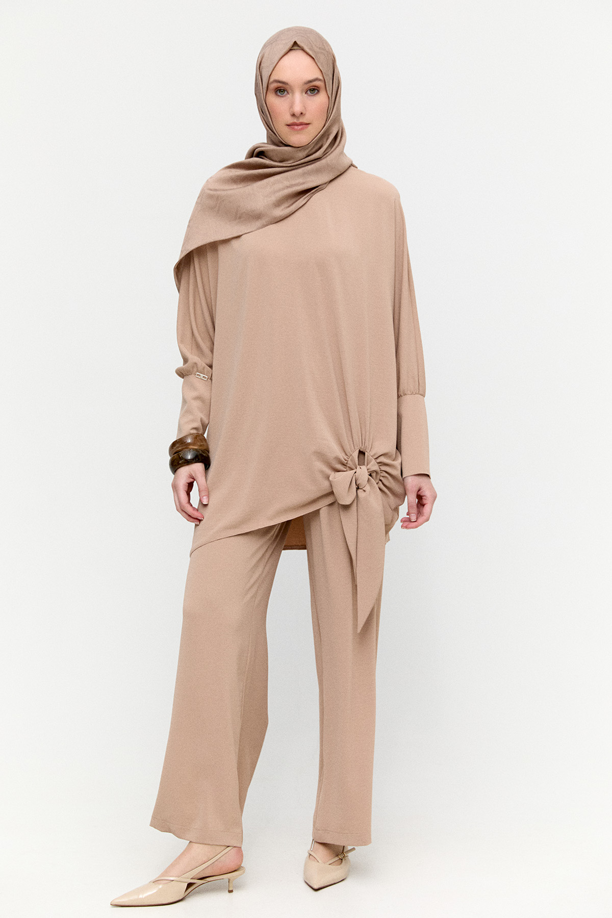 Bağlama Detaylı İkili Takım, Tesettür Giyim