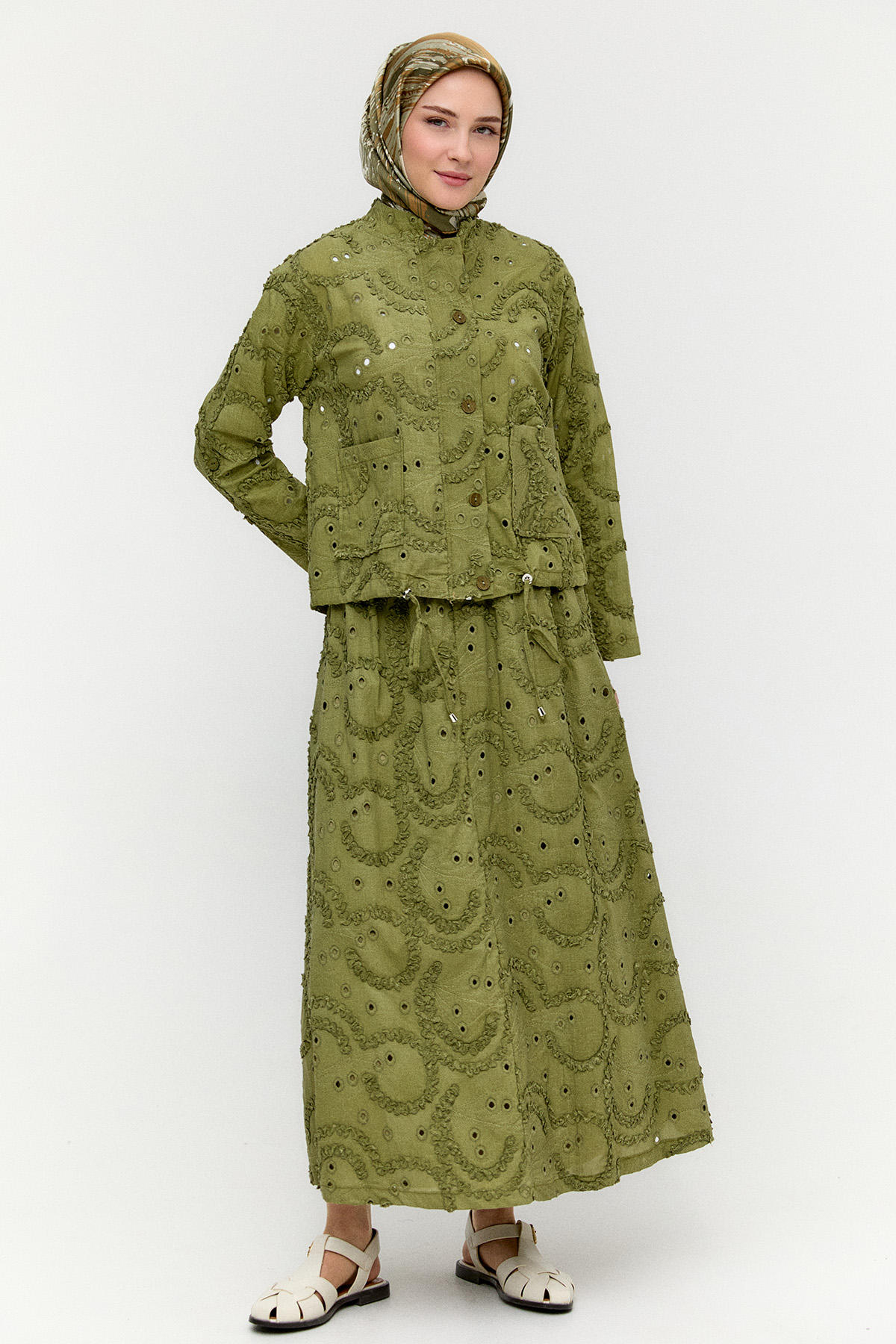 Ceket Etek İkili Yazlık Takım, Tesettür Giyim