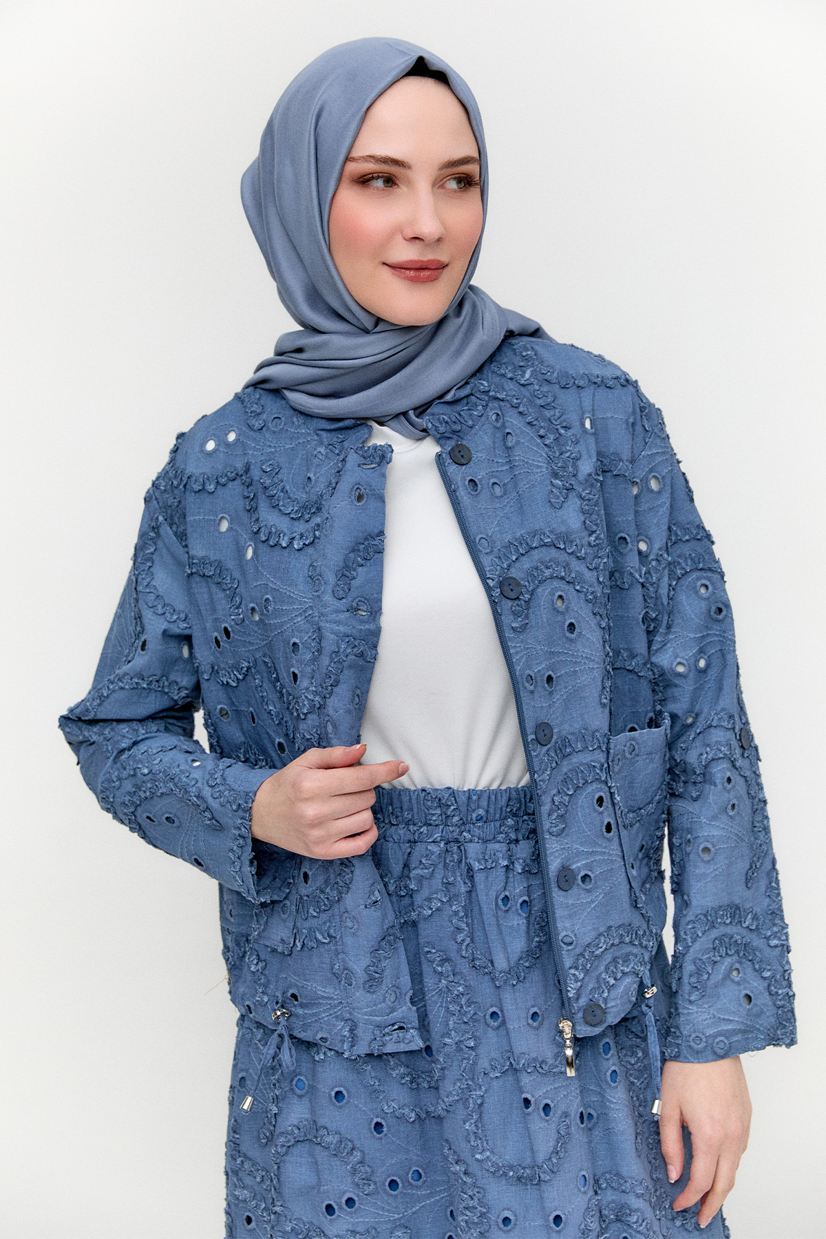 Ceket Etek İkili Yazlık Takım, Tesettür Giyim