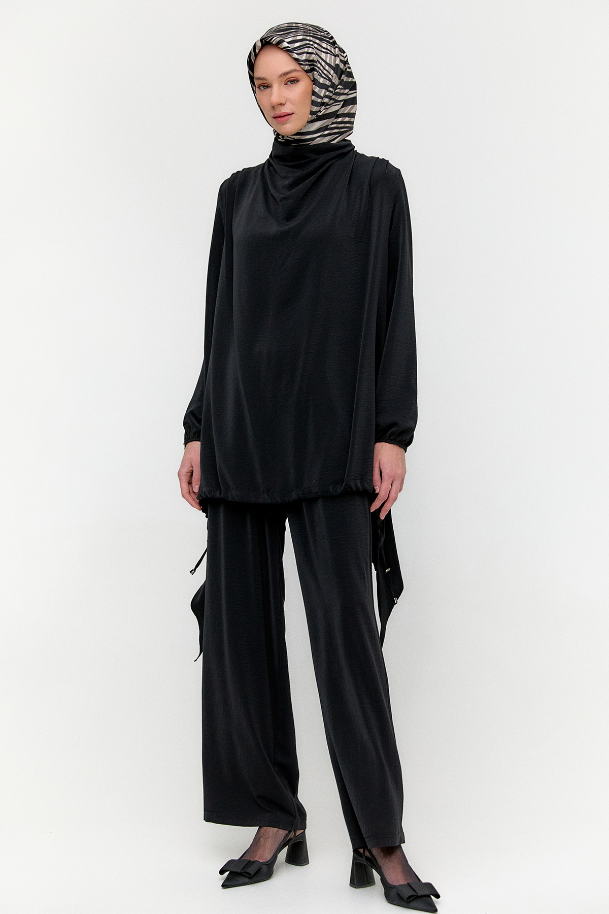 Degaje Yaka Stoperli İkili Takım, Tesettür Giyim