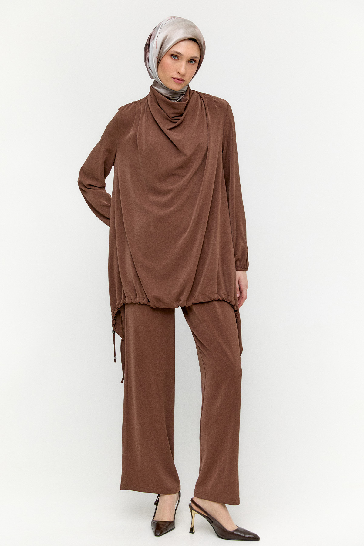 Degaje Yaka Stoperli İkili Takım, Tesettür Giyim
