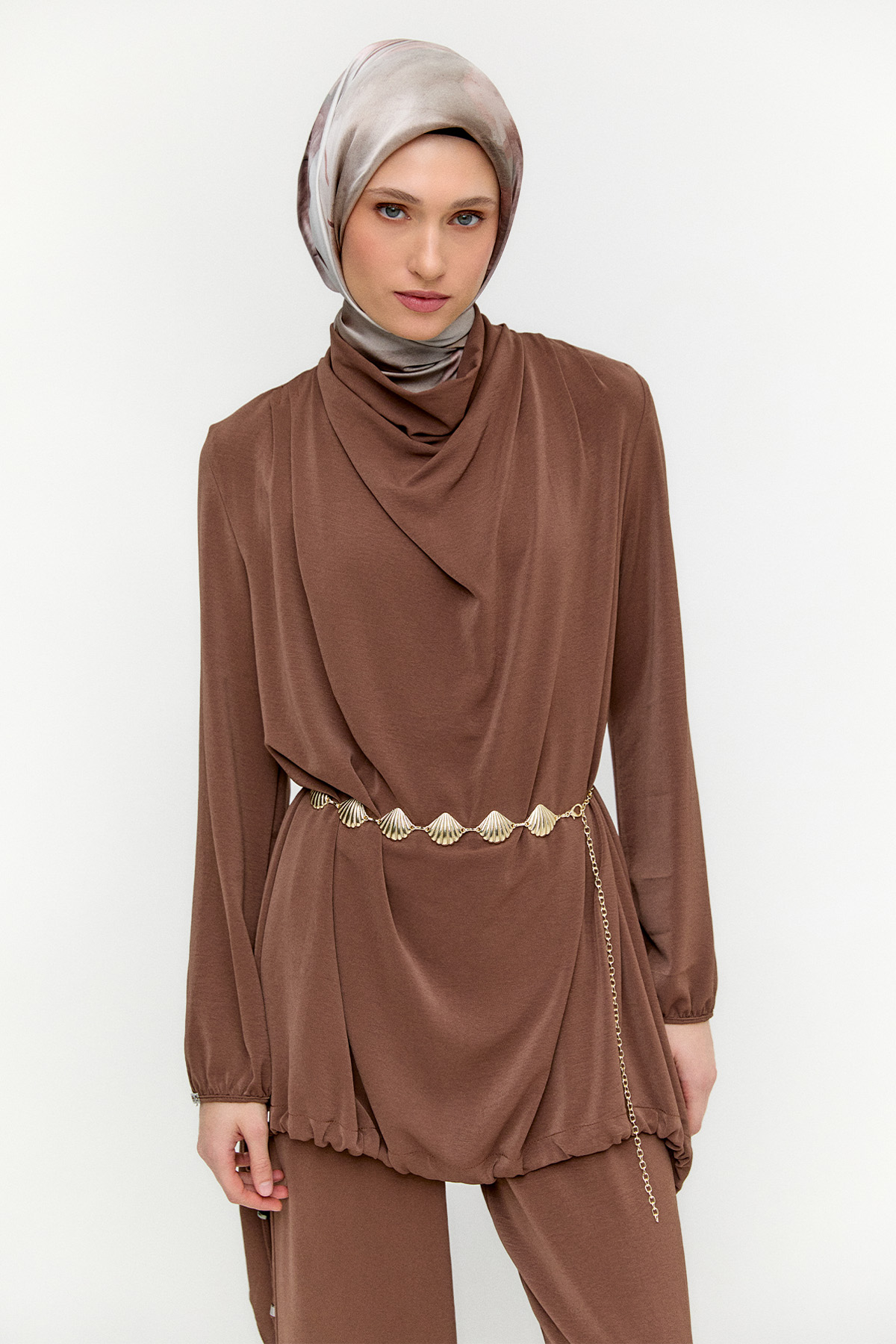 Degaje Yaka Stoperli İkili Takım, Tesettür Giyim