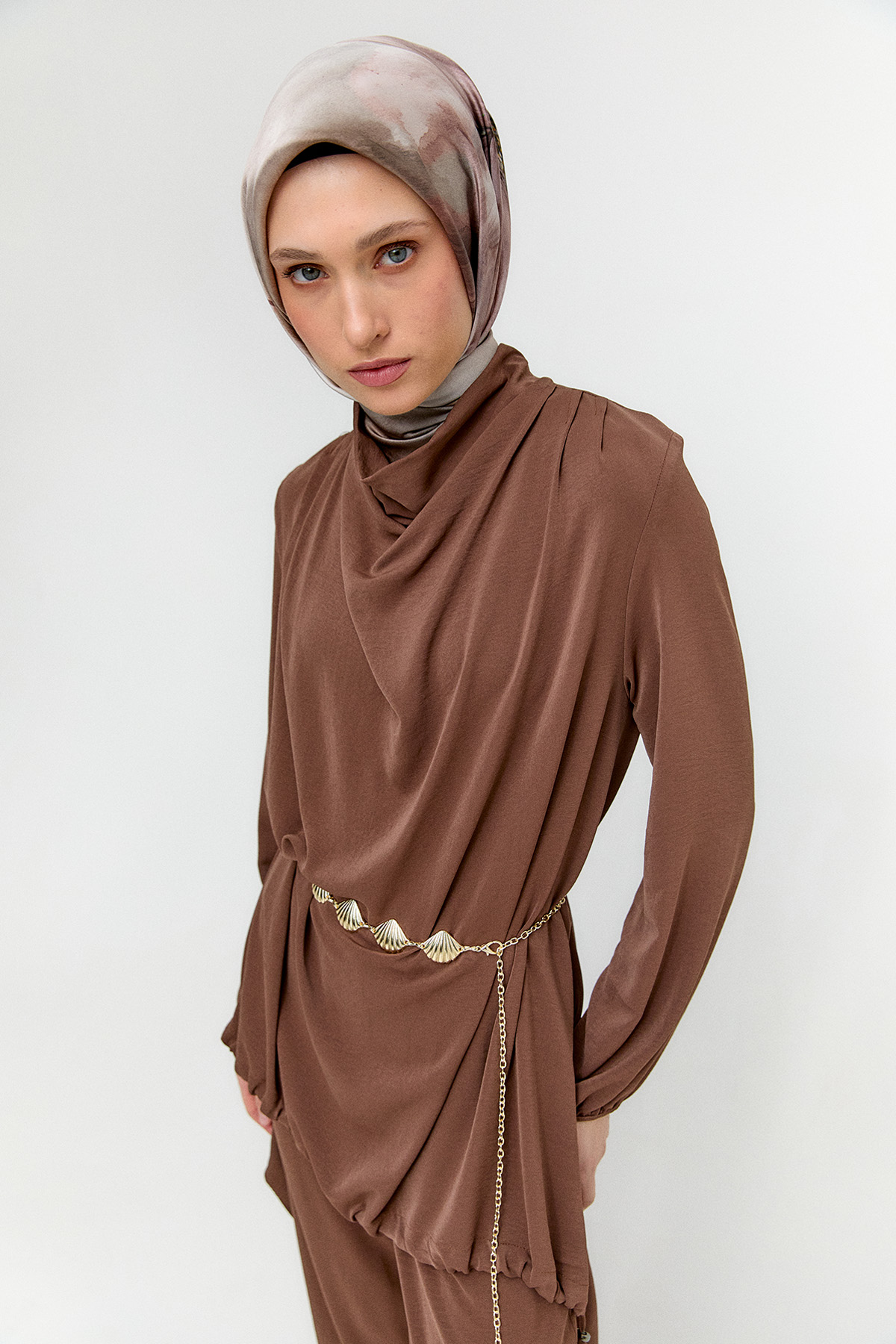 Degaje Yaka Stoperli İkili Takım, Tesettür Giyim