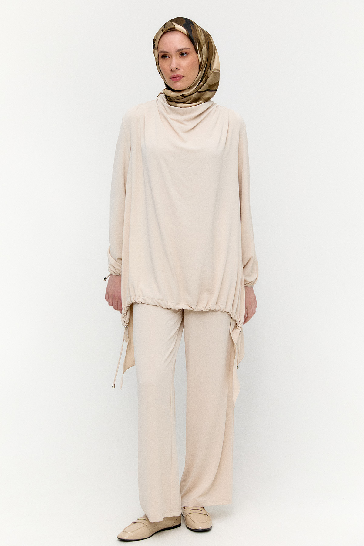 Degaje Yaka Stoperli İkili Takım, Tesettür Giyim