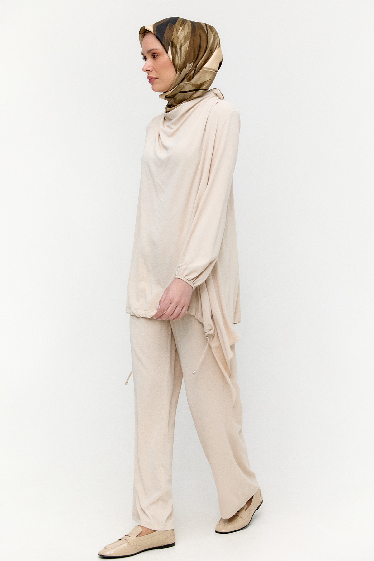 Degaje Yaka Stoperli İkili Takım, Tesettür Giyim
