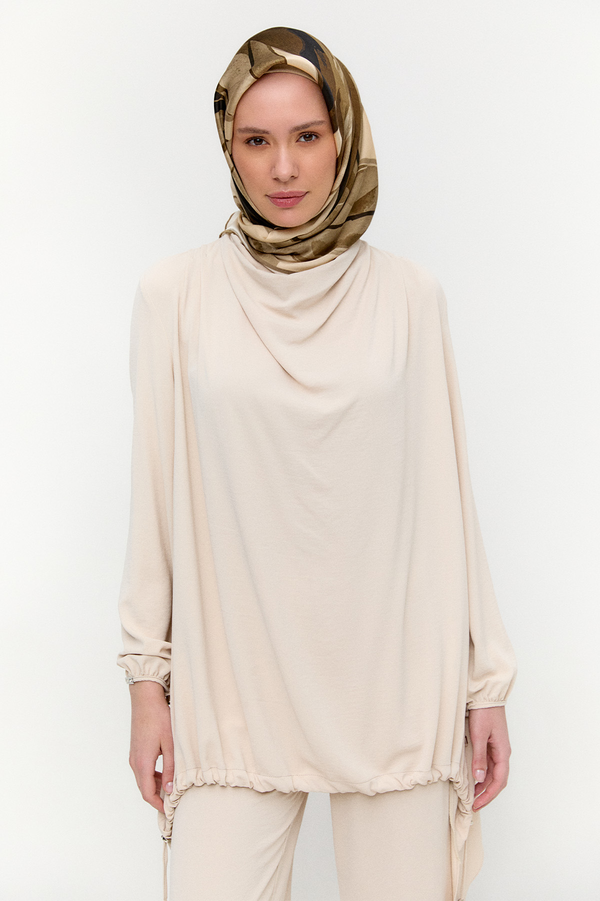 Degaje Yaka Stoperli İkili Takım, Tesettür Giyim