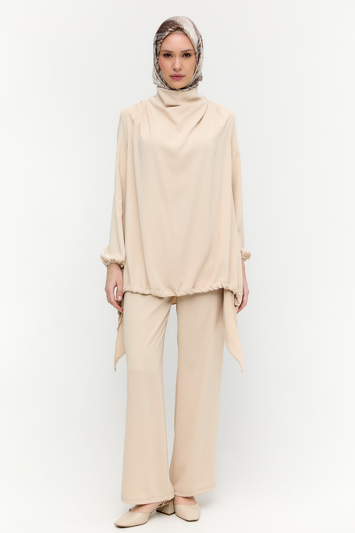 Degaje Yaka Stoperli İkili Takım, Tesettür Giyim