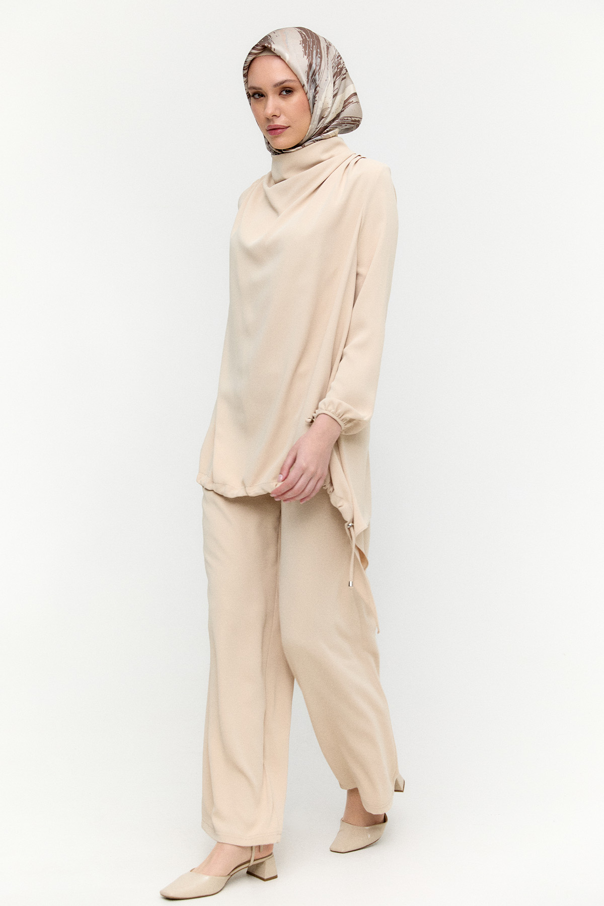 Degaje Yaka Stoperli İkili Takım, Tesettür Giyim
