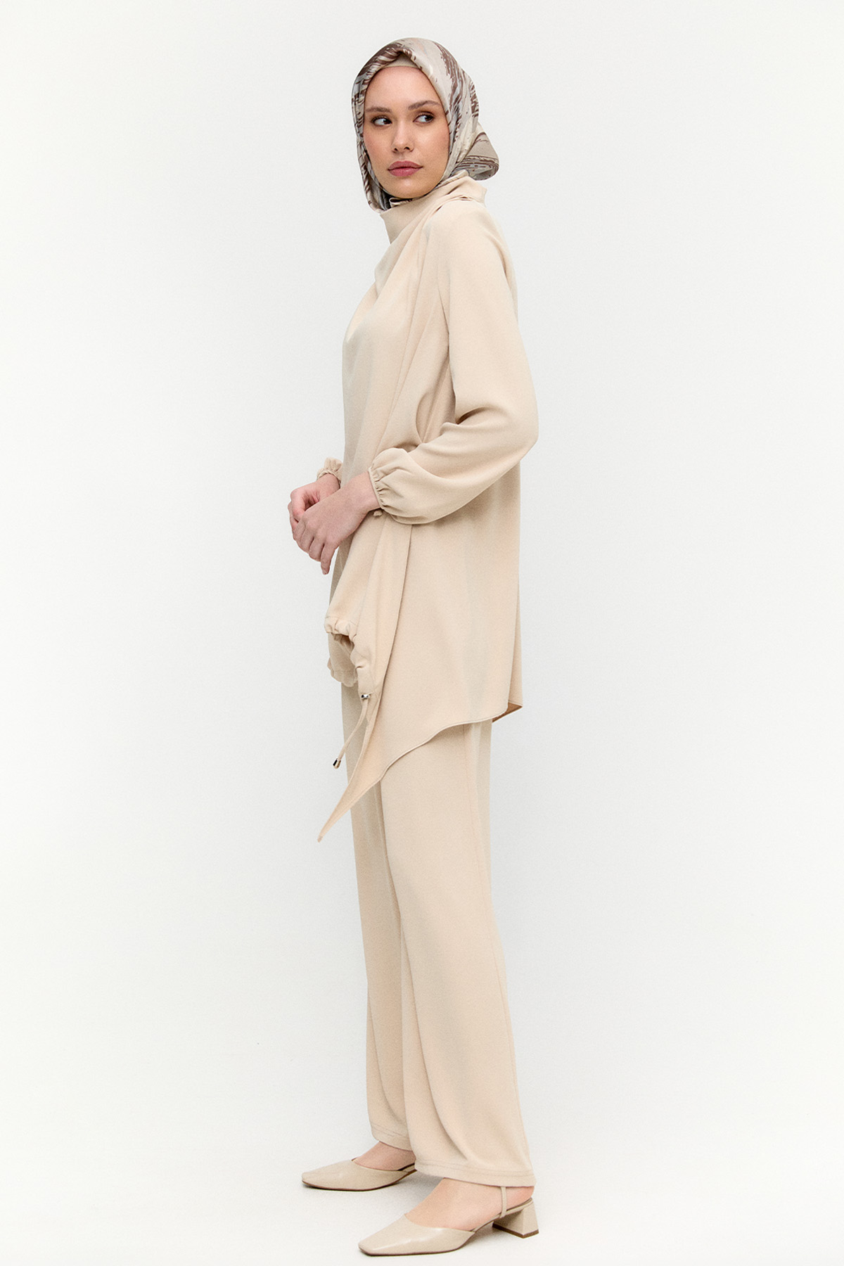 Degaje Yaka Stoperli İkili Takım, Tesettür Giyim