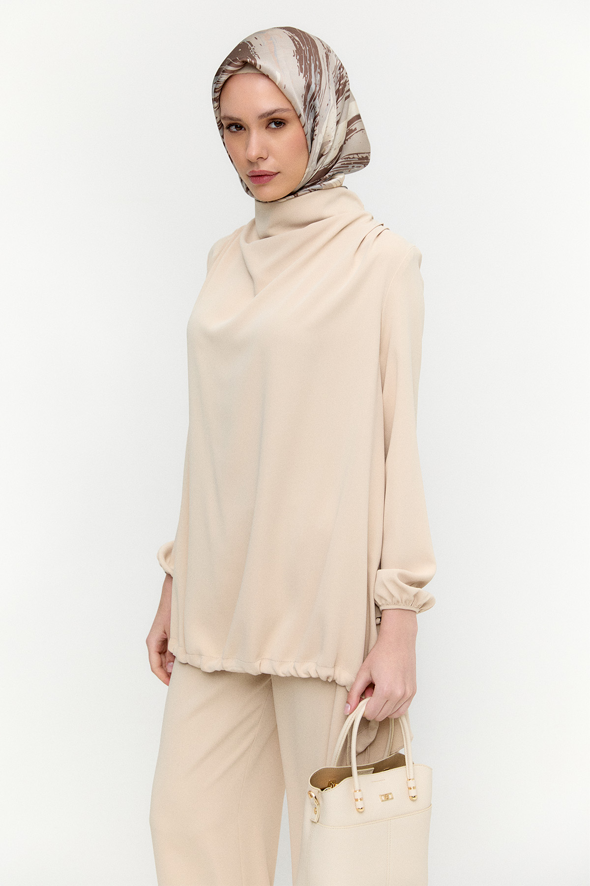 Degaje Yaka Stoperli İkili Takım, Tesettür Giyim